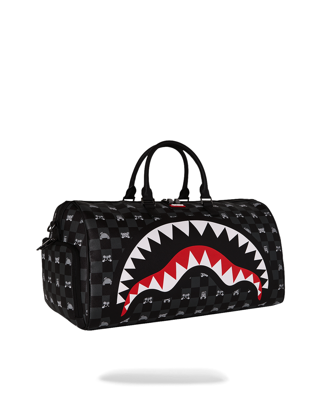 Bag Sprayground GRAY PEEKING CHARACTER CHECK LARGE DUFFLE