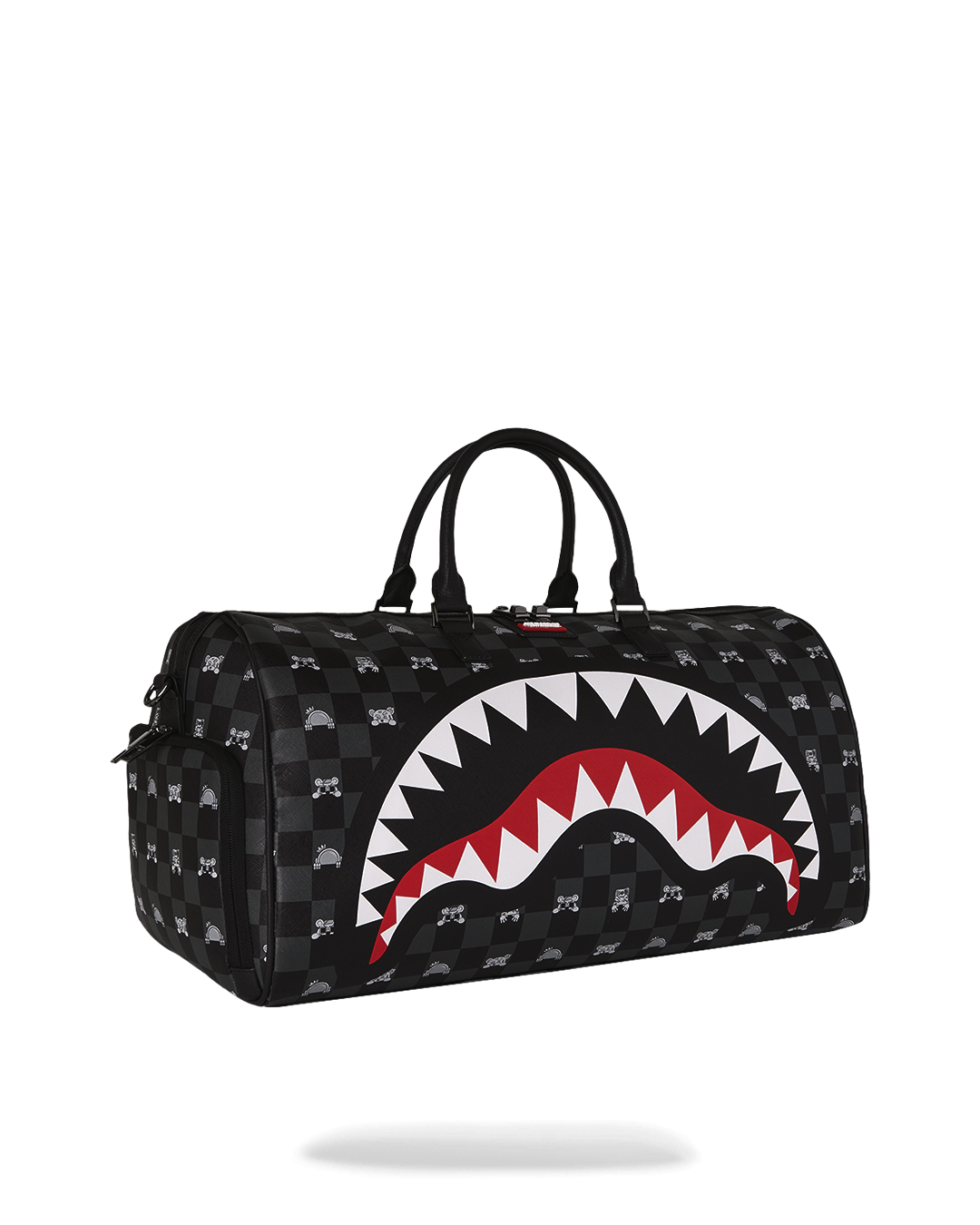 Bag Sprayground GRAY PEEKING CHARACTER CHECK LARGE DUFFLE
