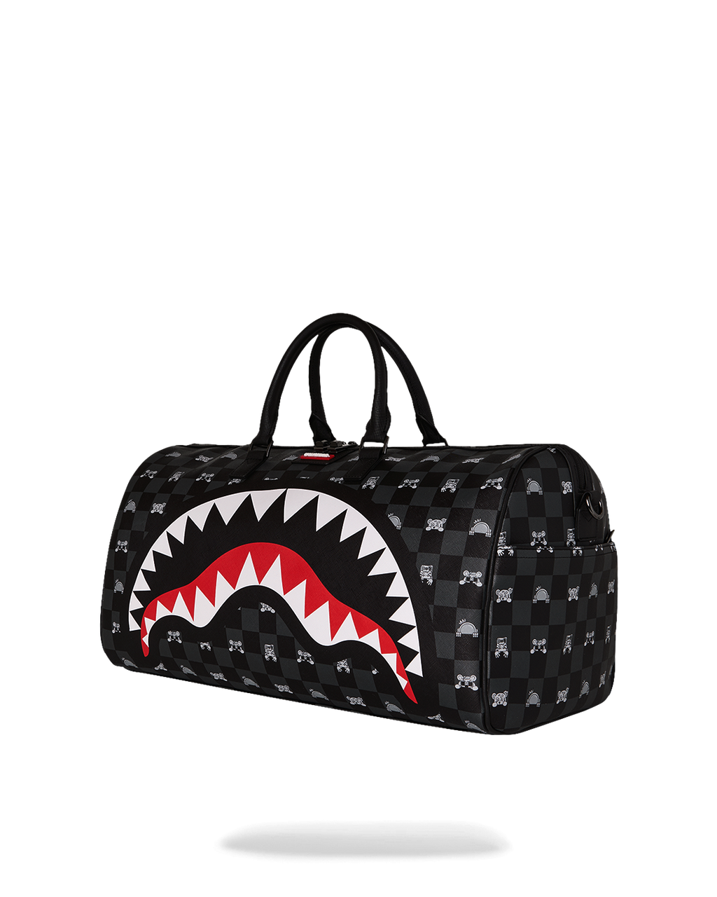 Bag Sprayground GRAY PEEKING CHARACTER CHECK LARGE DUFFLE