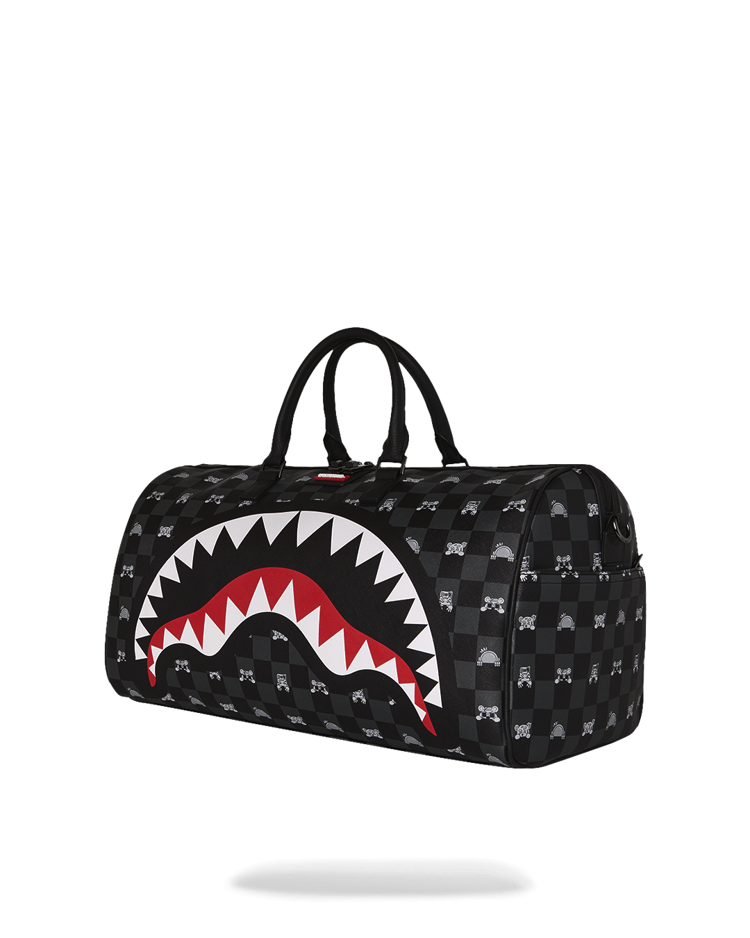 Bag Sprayground GRAY PEEKING CHARACTER CHECK LARGE DUFFLE