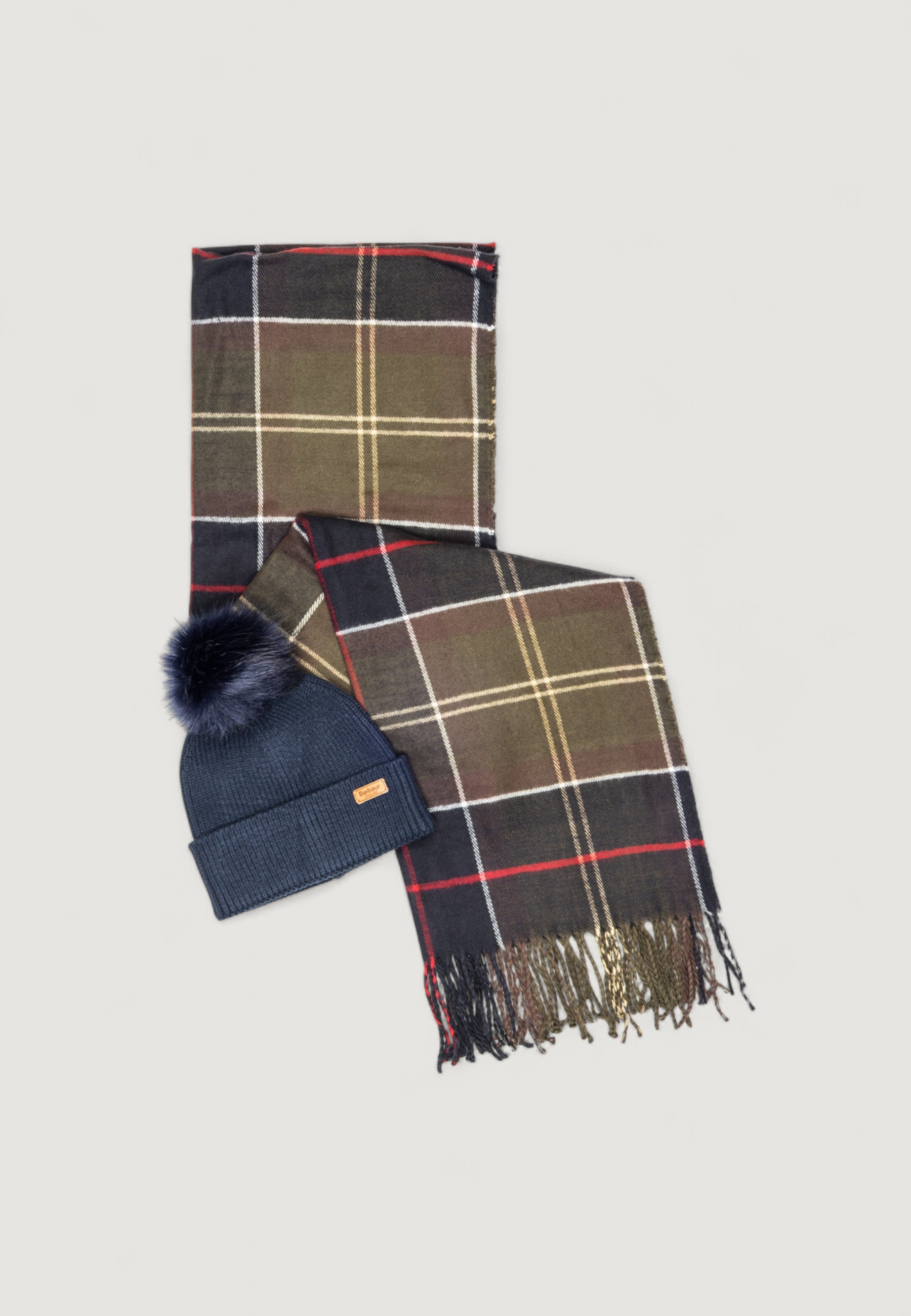 Box sciarpa e cappello Barbour DOVER BEANIE & HAILES SCARF