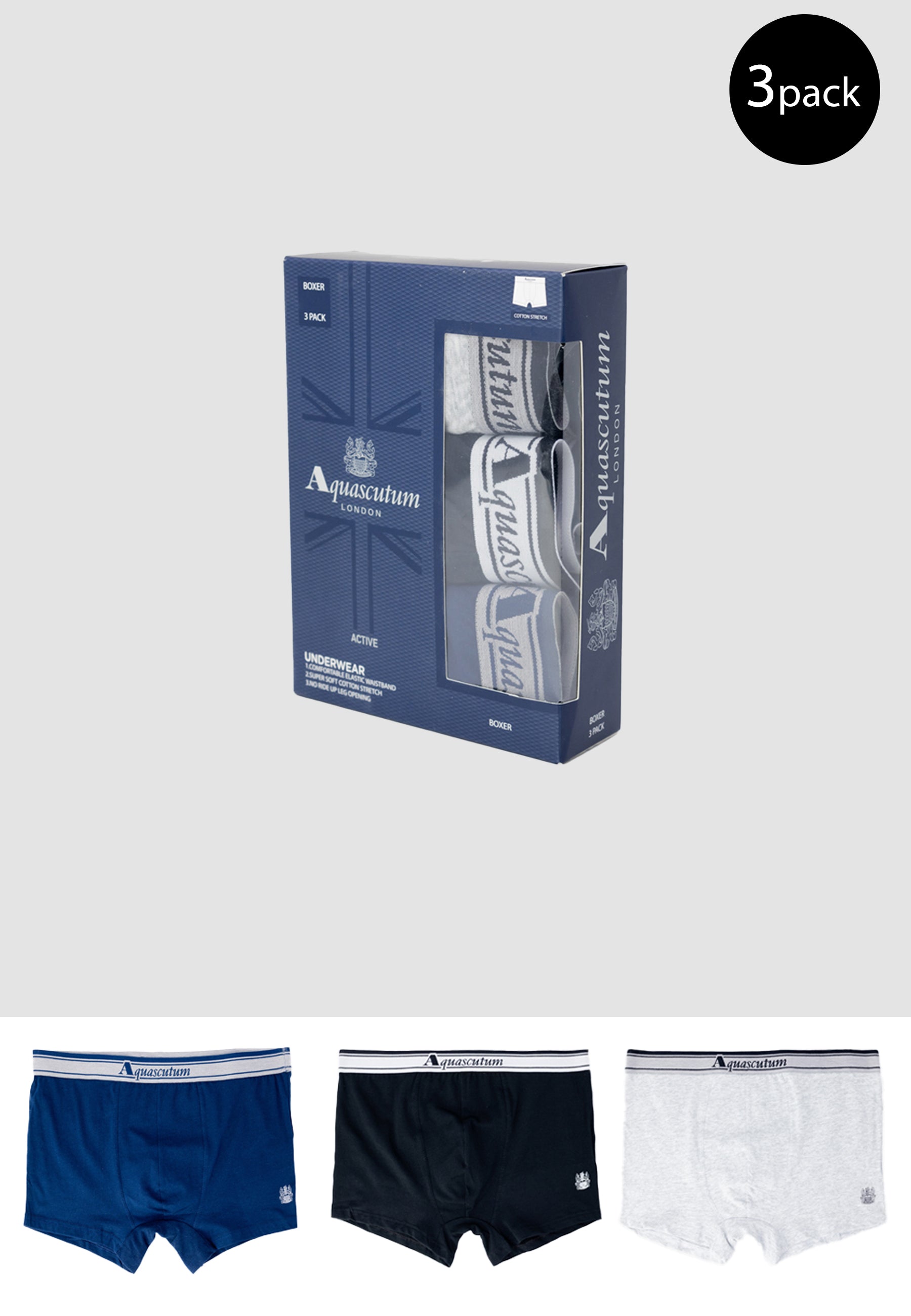 Boxer Aquascutum Active ACTIVE UNDERWEAR BOXER TRIPLE PACK