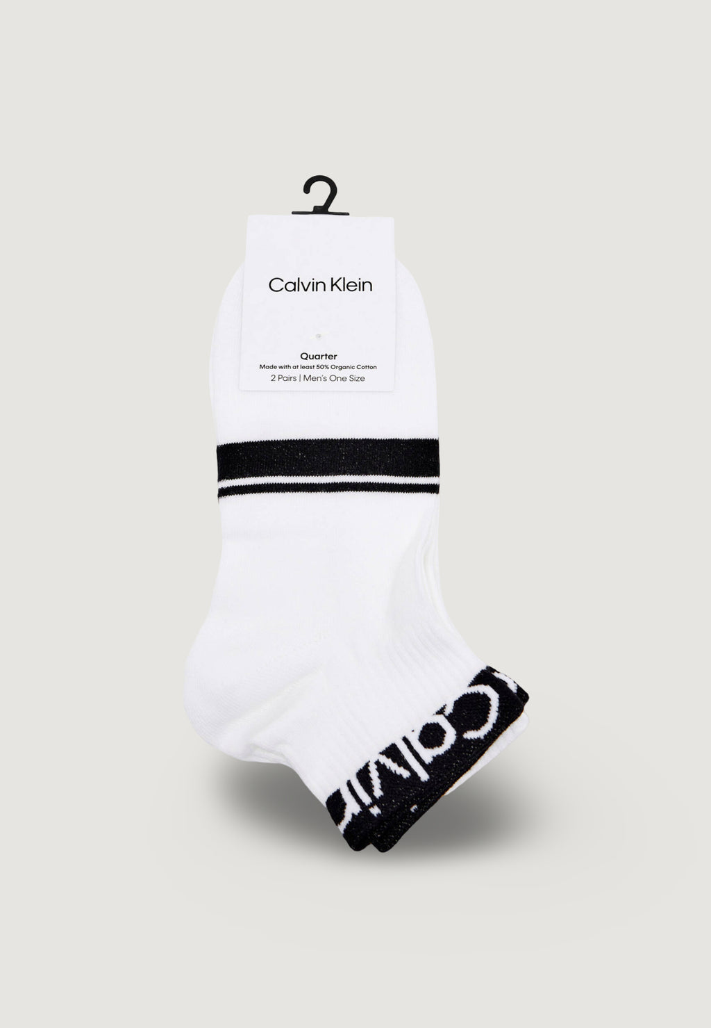 Calzini corti Calvin Klein Jeans CK MEN QUARTER 2P LOGO STRIPE