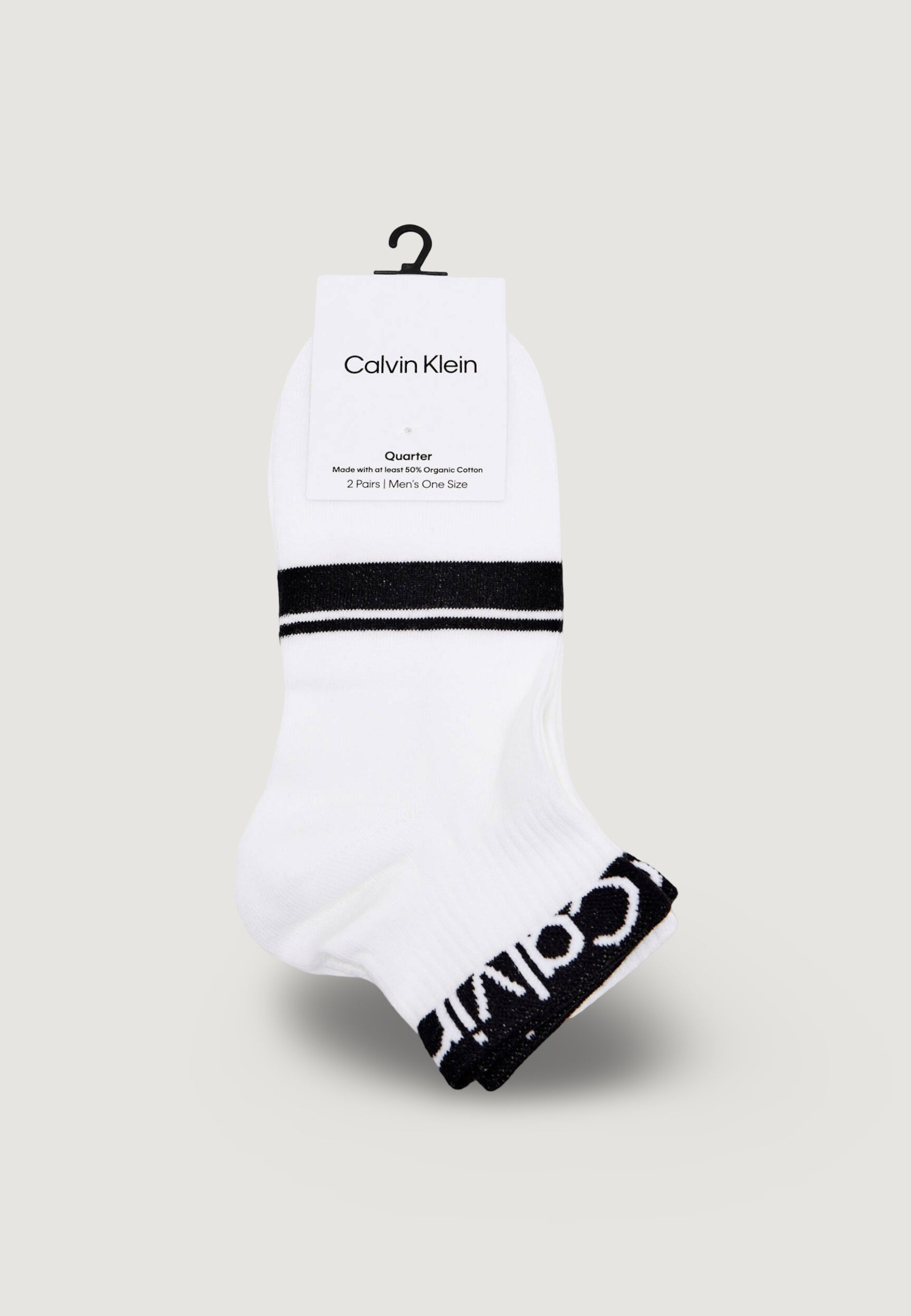 Calzini corti Calvin Klein Jeans CK MEN QUARTER 2P LOGO STRIPE