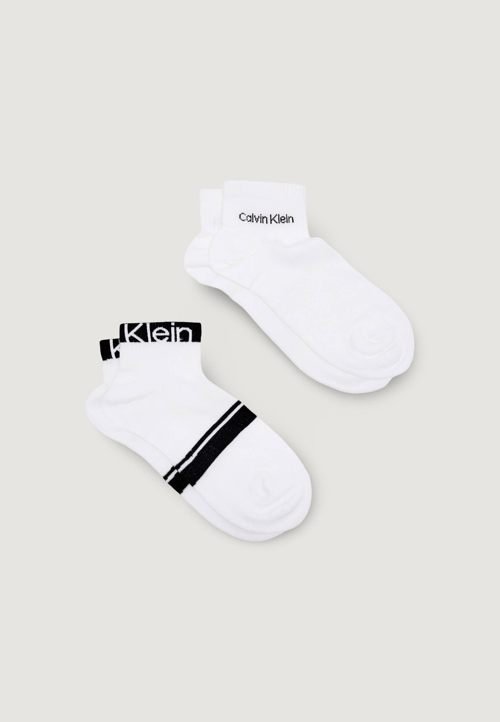 Calzini corti Calvin Klein Jeans CK MEN QUARTER 2P LOGO STRIPE