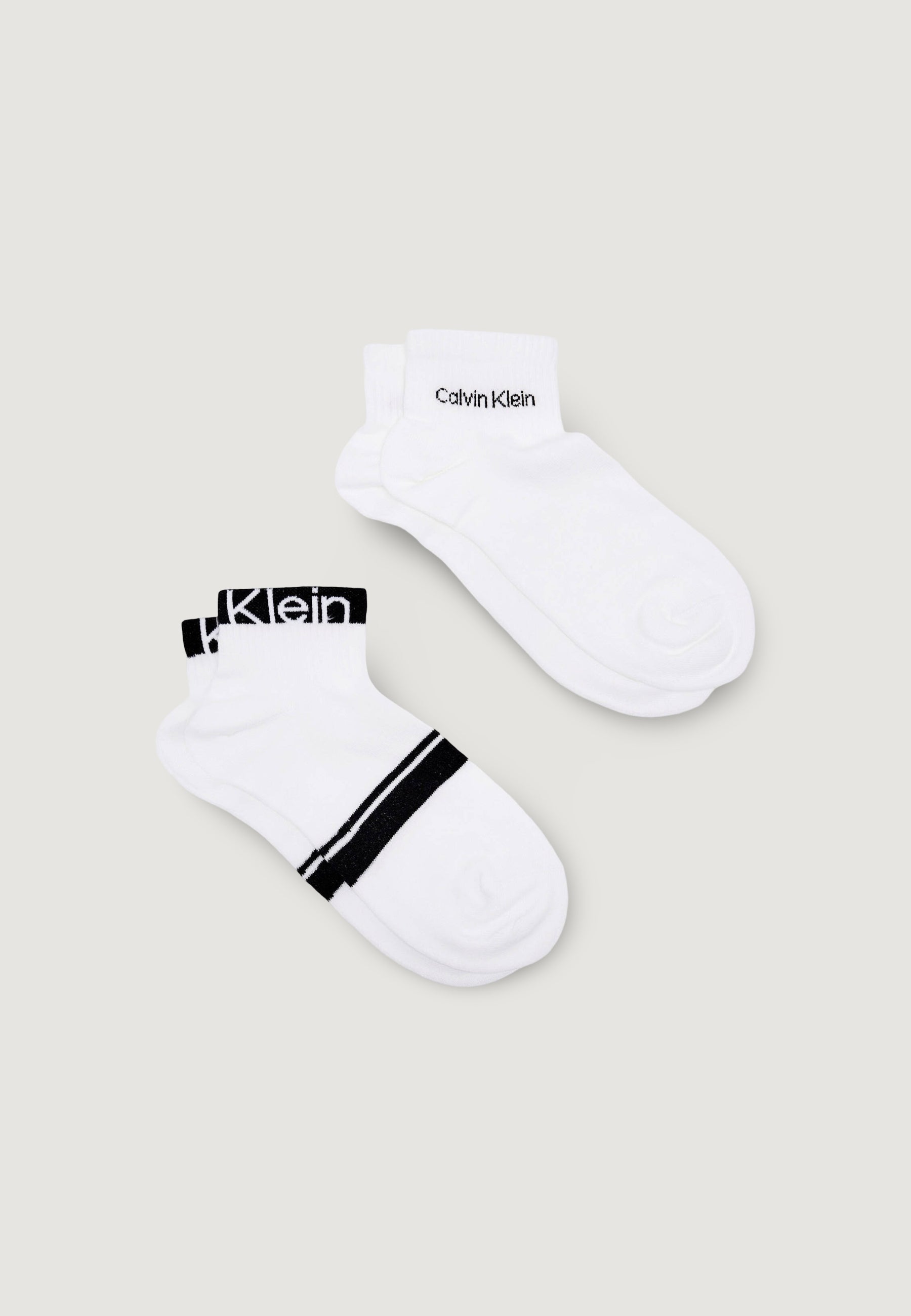 Calzini corti Calvin Klein Jeans CK MEN QUARTER 2P LOGO STRIPE