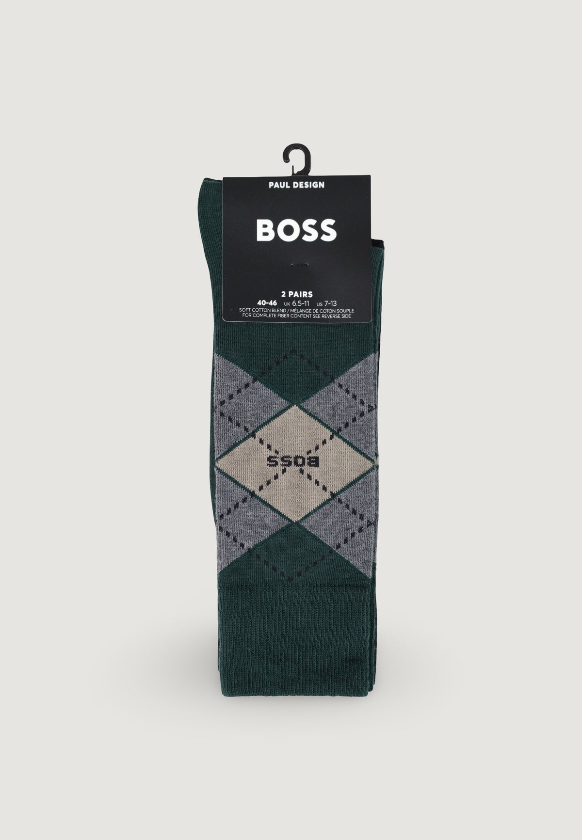 Knee high socks Boss 2P RS Argyle CC