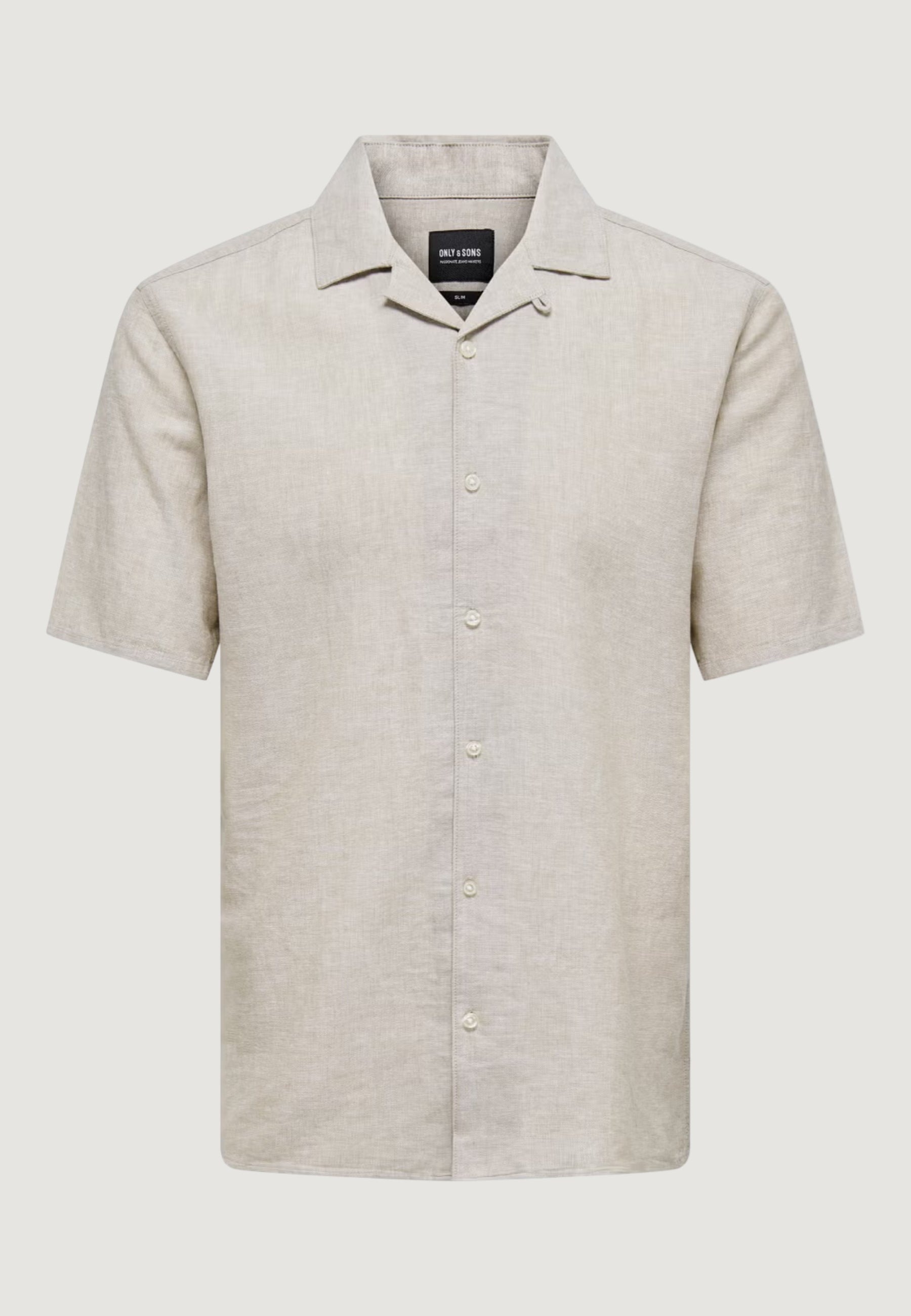 Camicia manica corta Only & Sons ONSCAIDEN SS SOLID RESORT LINEN NOOS