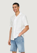 Short sleeve shirt Only & Sons ONSCAIDEN SS SOLID RESORT LINEN NOOS