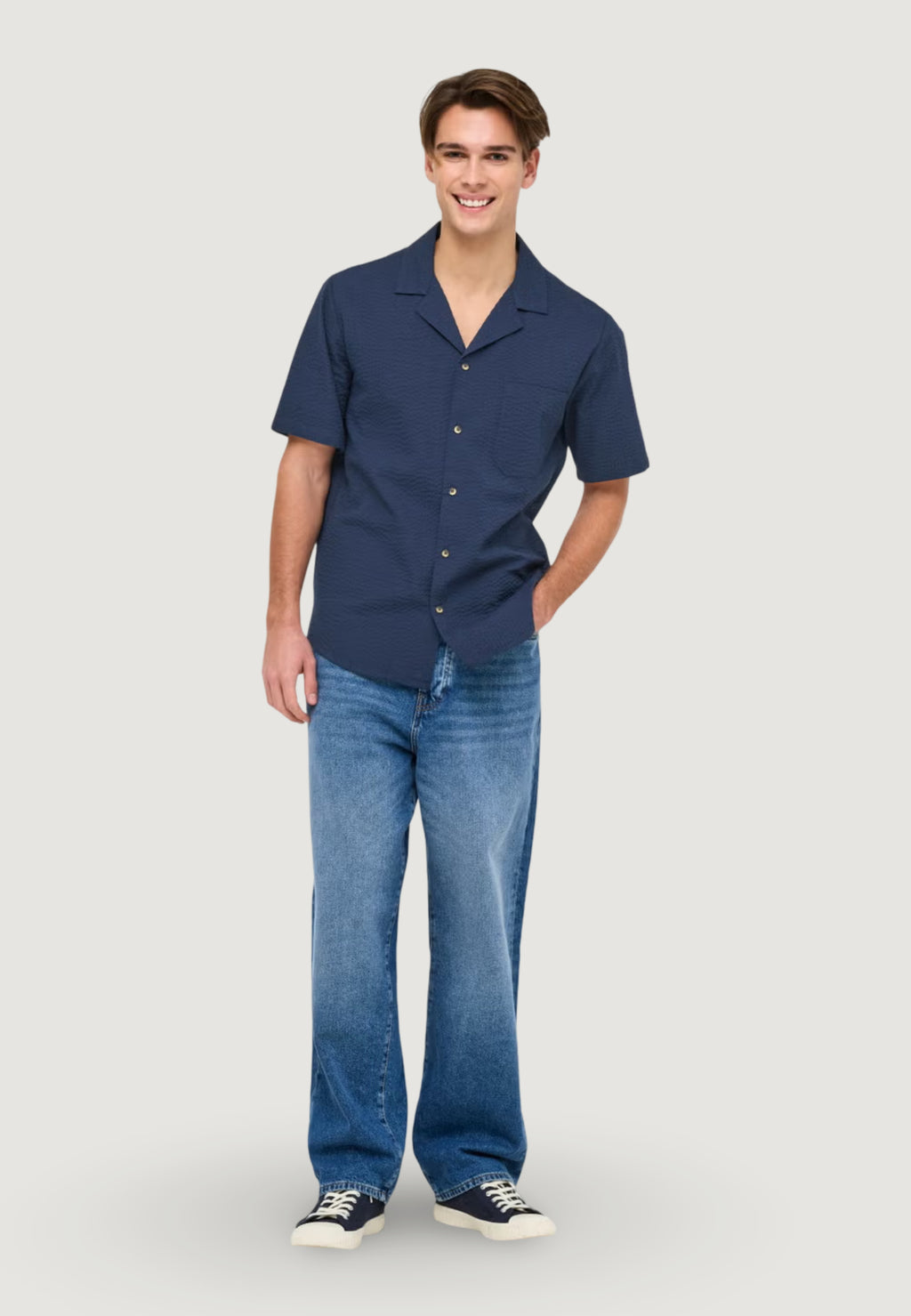 Camicia manica corta Only & Sons ONSEYE RESORT SEERS 0009 SHIRT NOOS