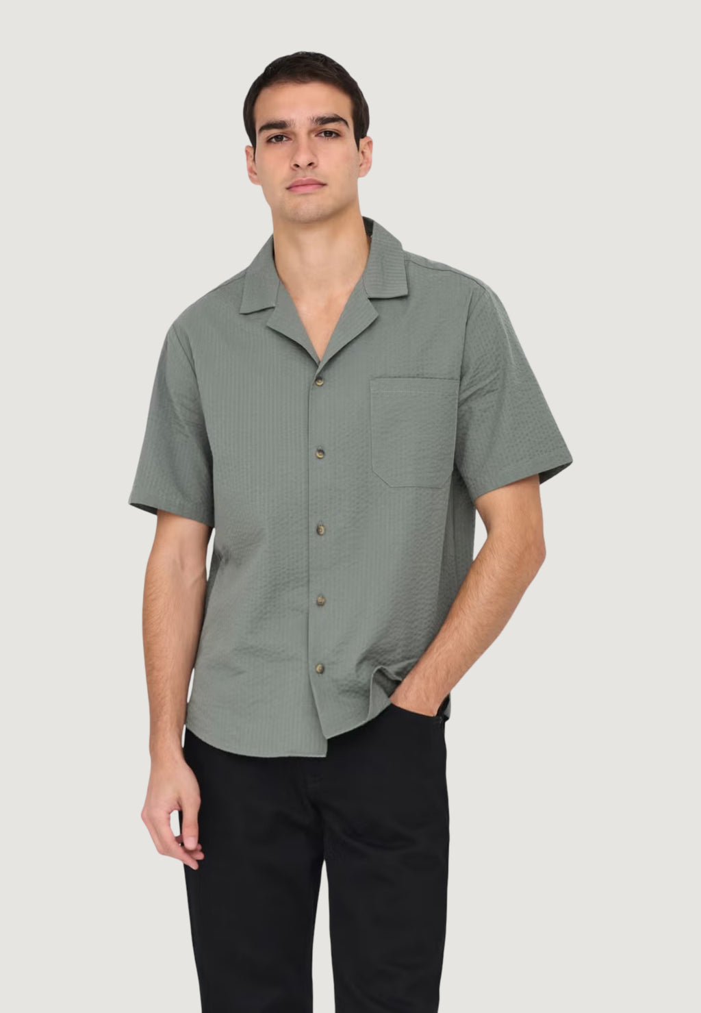 Camicia manica corta Only & Sons ONSEYE RESORT SEERS 0009 SHIRT NOOS