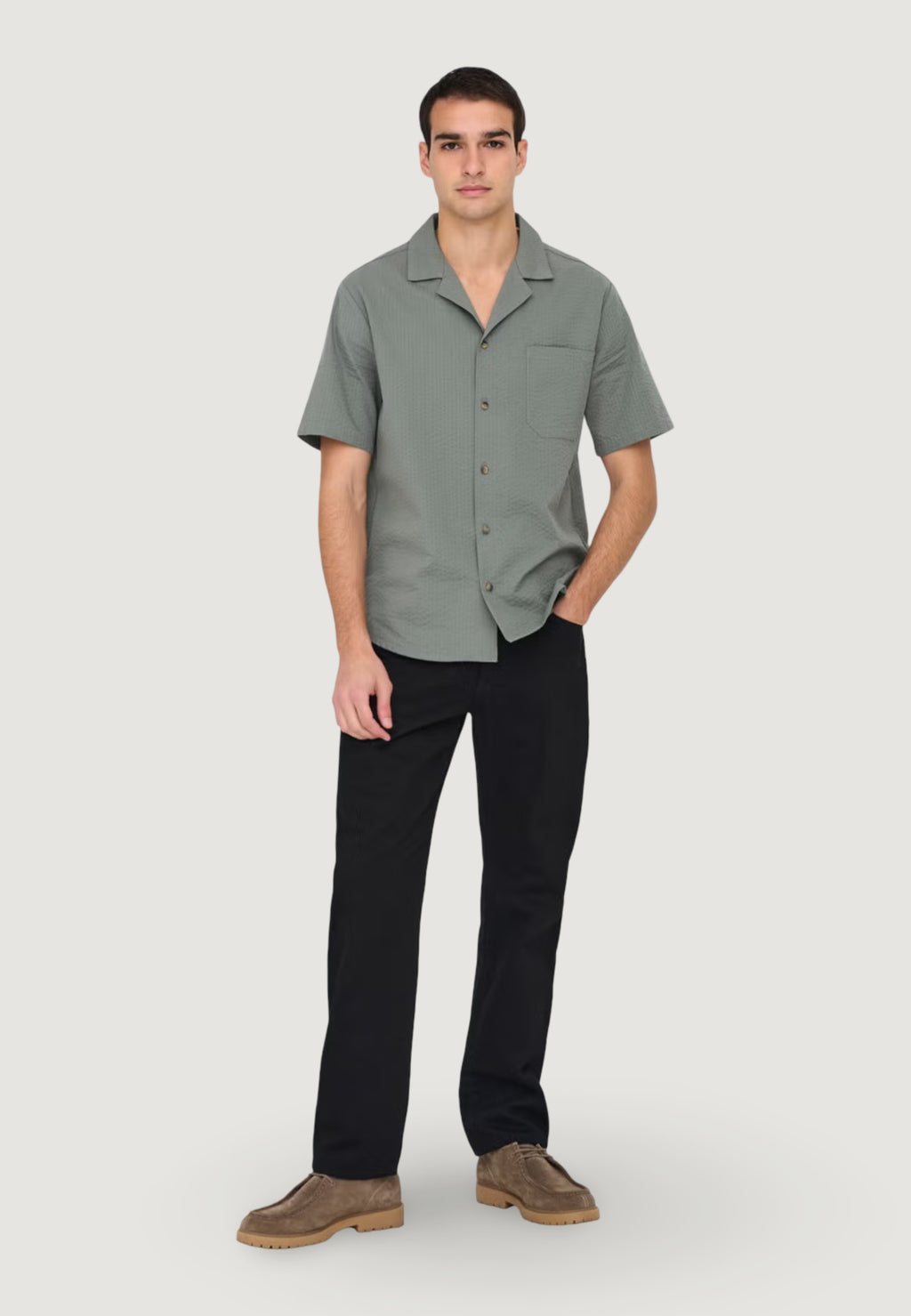 Camicia manica corta Only & Sons ONSEYE RESORT SEERS 0009 SHIRT NOOS