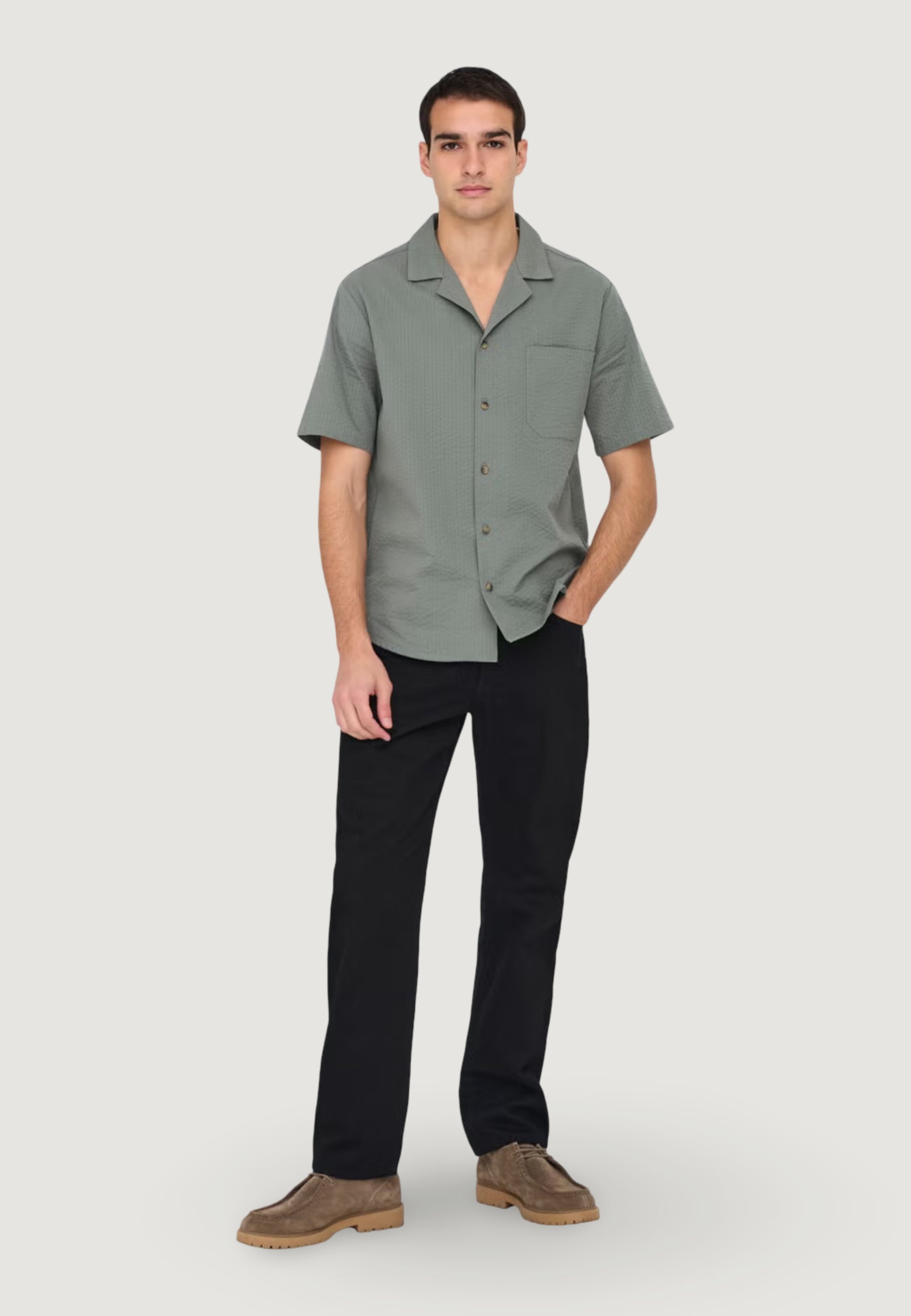 Camicia manica corta Only & Sons ONSEYE RESORT SEERS 0009 SHIRT NOOS