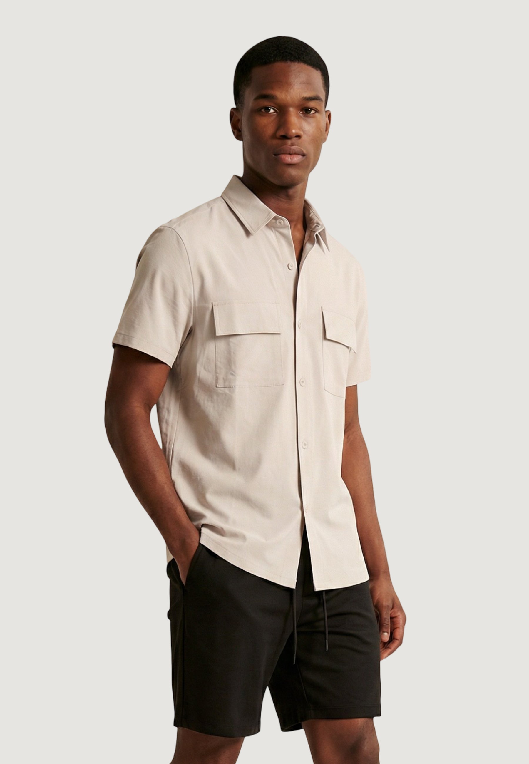 Camicia manica corta YOS CAMICIA OVER M/M CUPRO TESSUTO LEGGERO