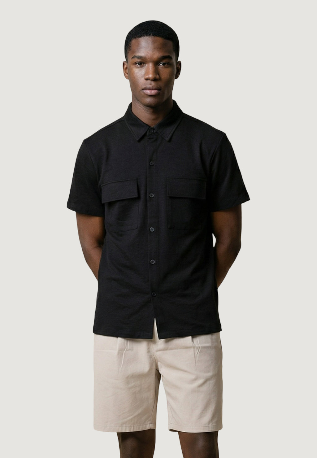 Camicia manica corta YOS CAMICIA OVER M/M CUPRO TESSUTO LEGGERO