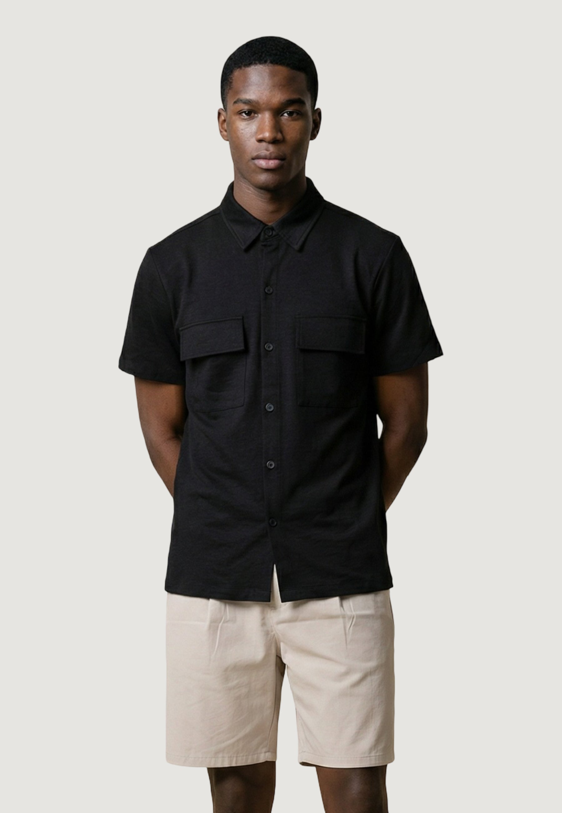 Camicia manica corta YOS CAMICIA OVER M/M CUPRO TESSUTO LEGGERO