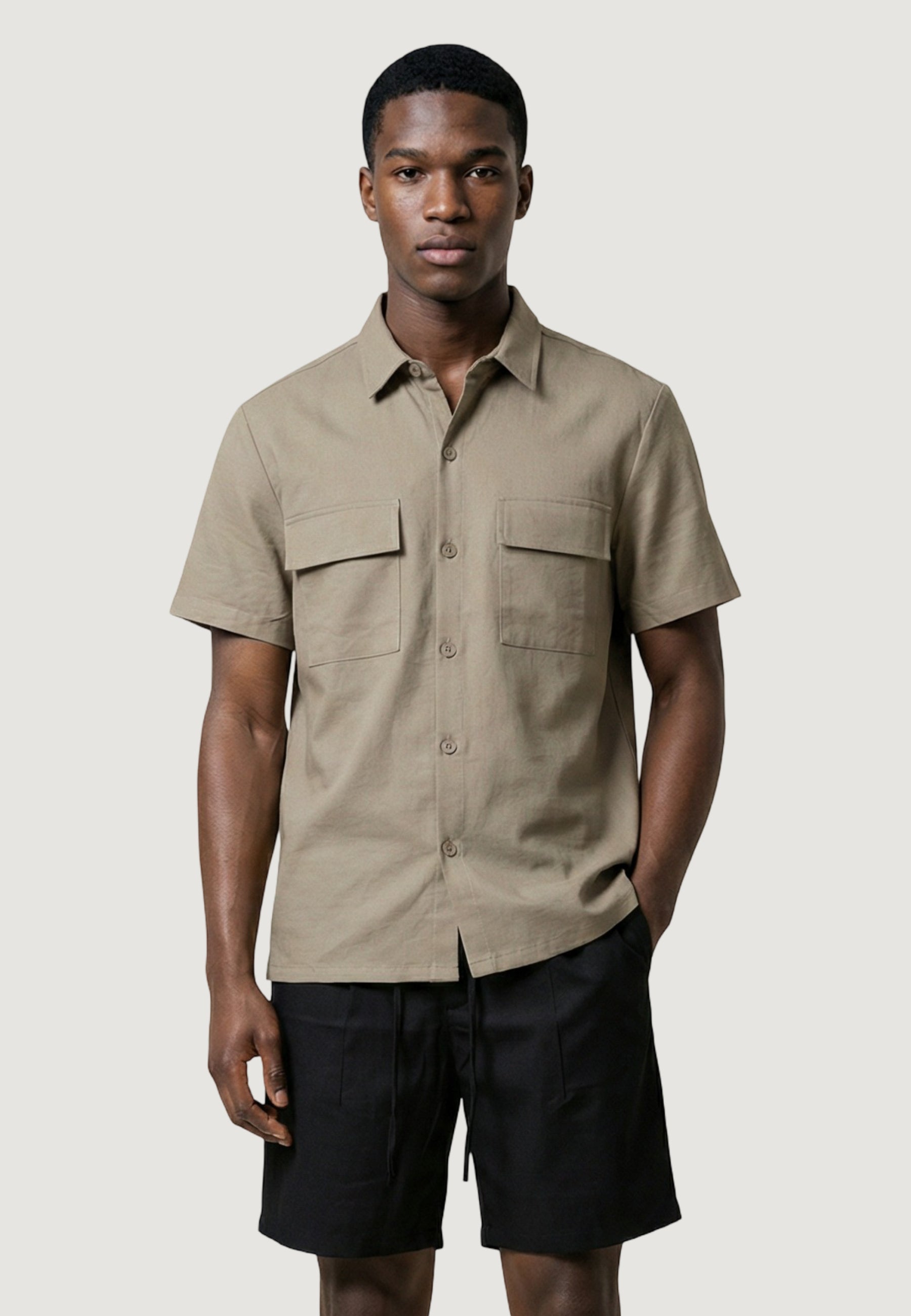 Camicia manica corta YOS CAMICIA OVER M/M CUPRO TESSUTO LEGGERO