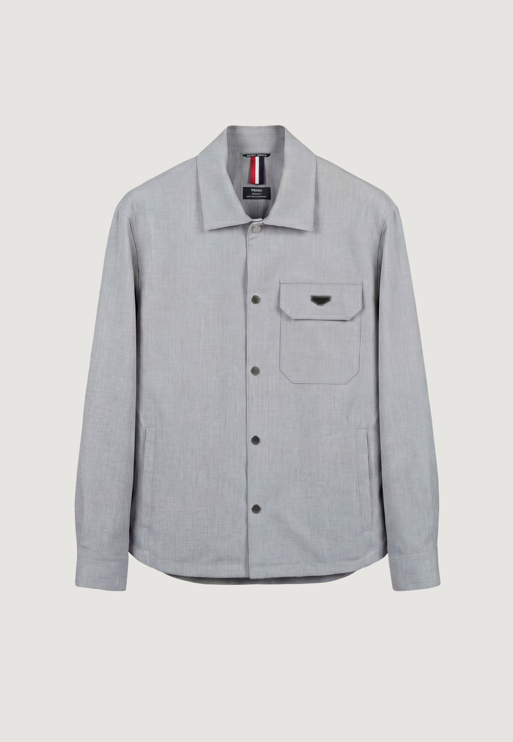 Long sleeve shirt Antony Morato TIRANA REGULAR FIT WITH LOGOED METAL BADGE
