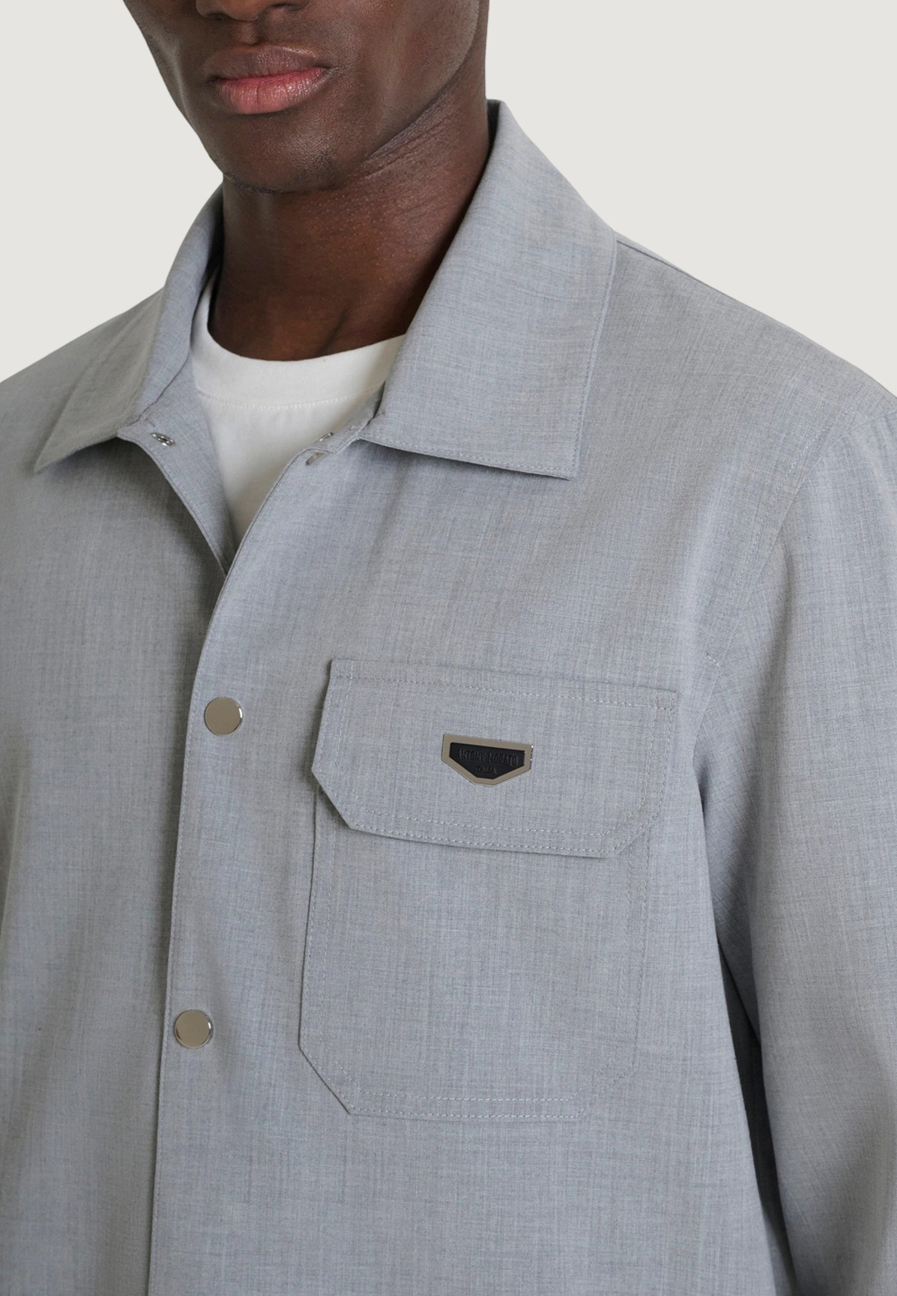 Long sleeve shirt Antony Morato TIRANA REGULAR FIT WITH LOGOED METAL BADGE