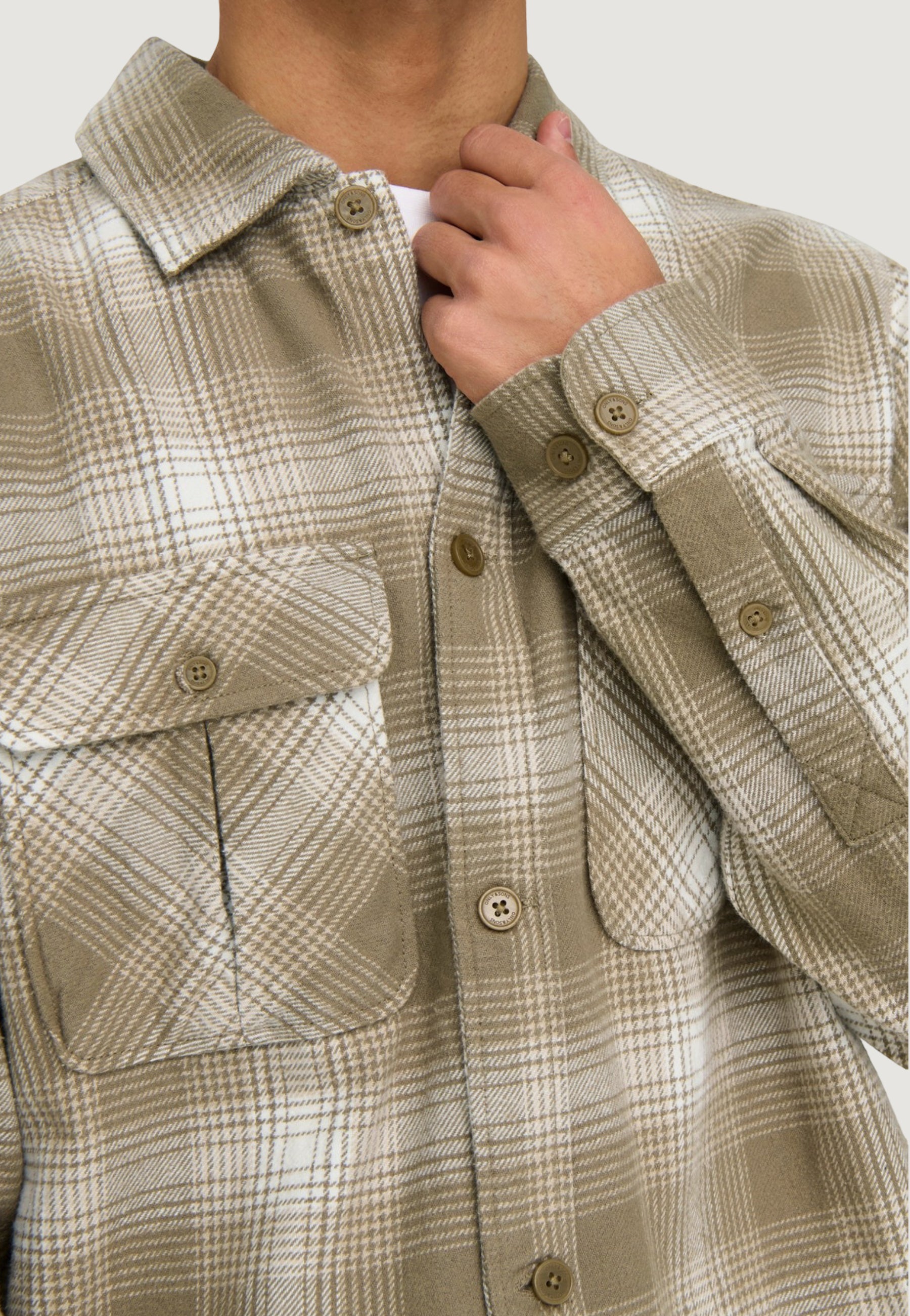 Long sleeve shirt Only & Sons ONSCEDRIC LIFE CHECK OVERSHIRT NOOS