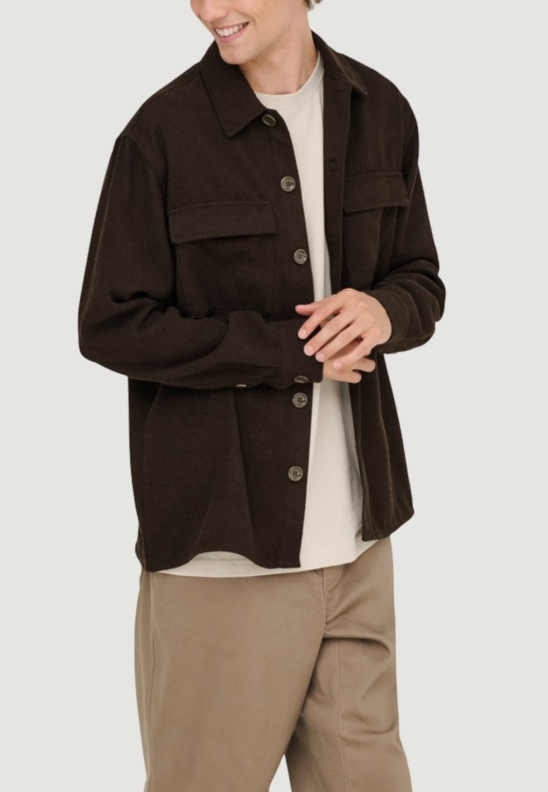 Long sleeve shirt Only & Sons ONSPAUL RLX OVERSHIRT