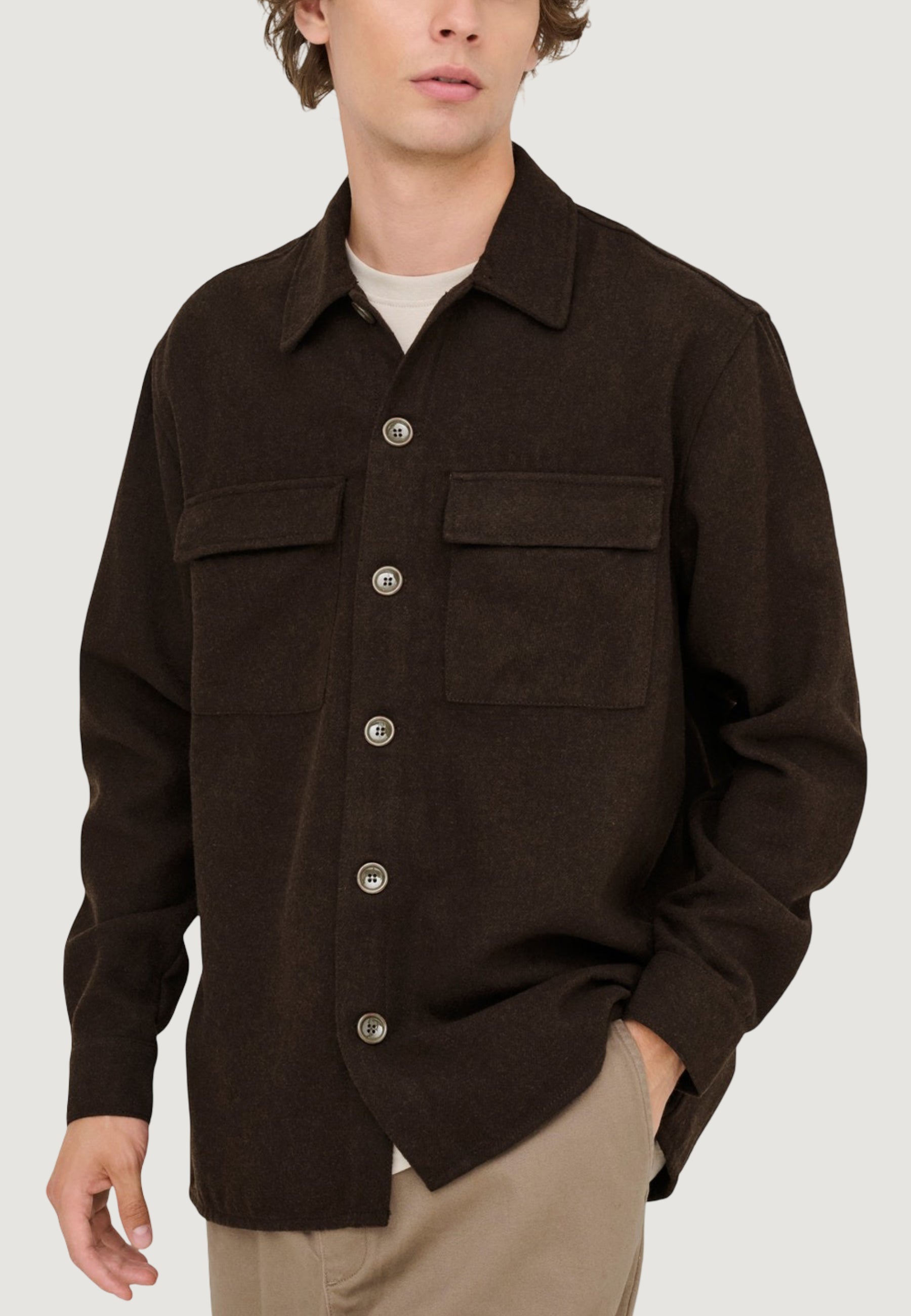 Long sleeve shirt Only & Sons ONSPAUL RLX OVERSHIRT