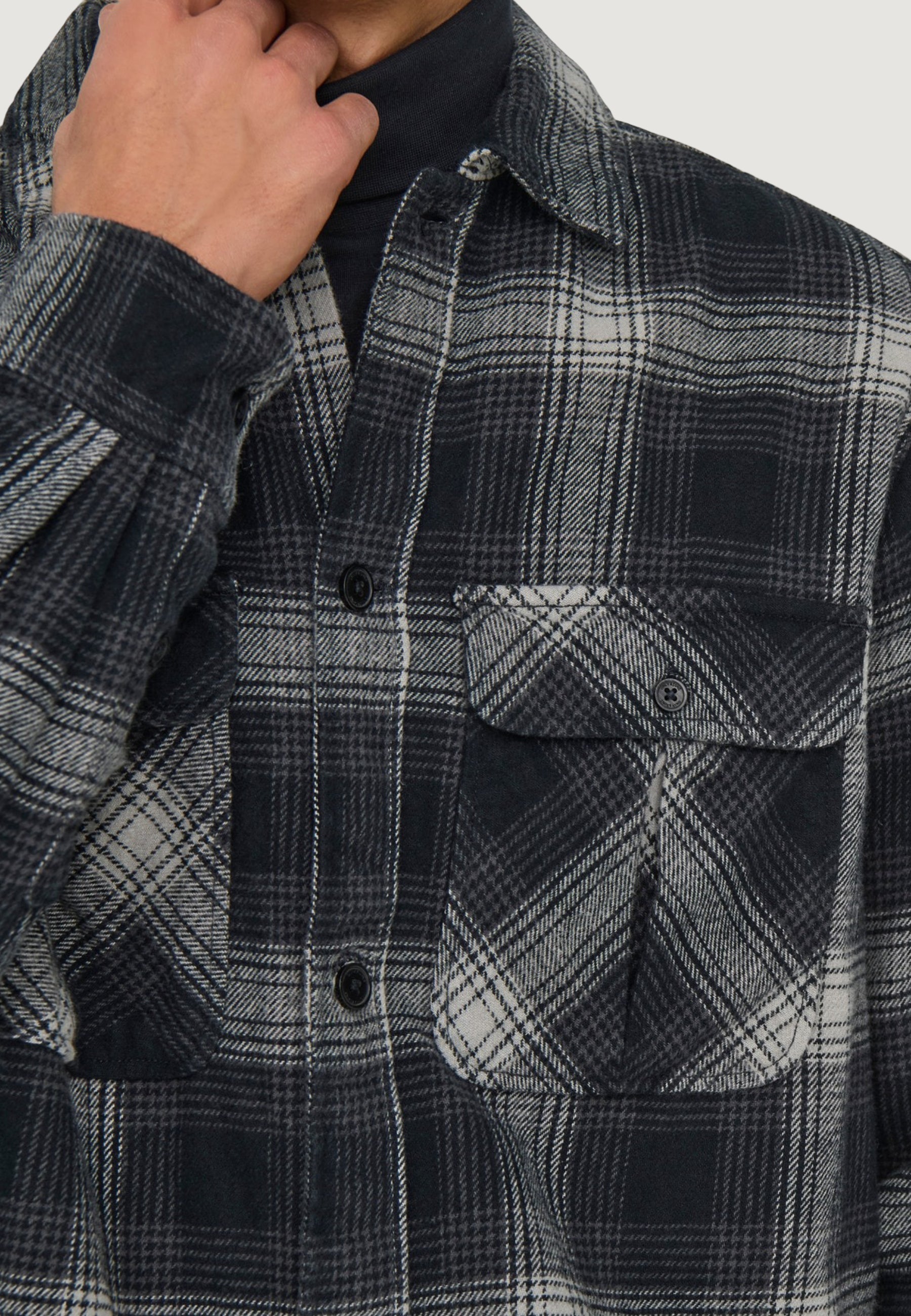 Long sleeve shirt Only & Sons ONSCEDRIC LIFE CHECK OVERSHIRT NOOS