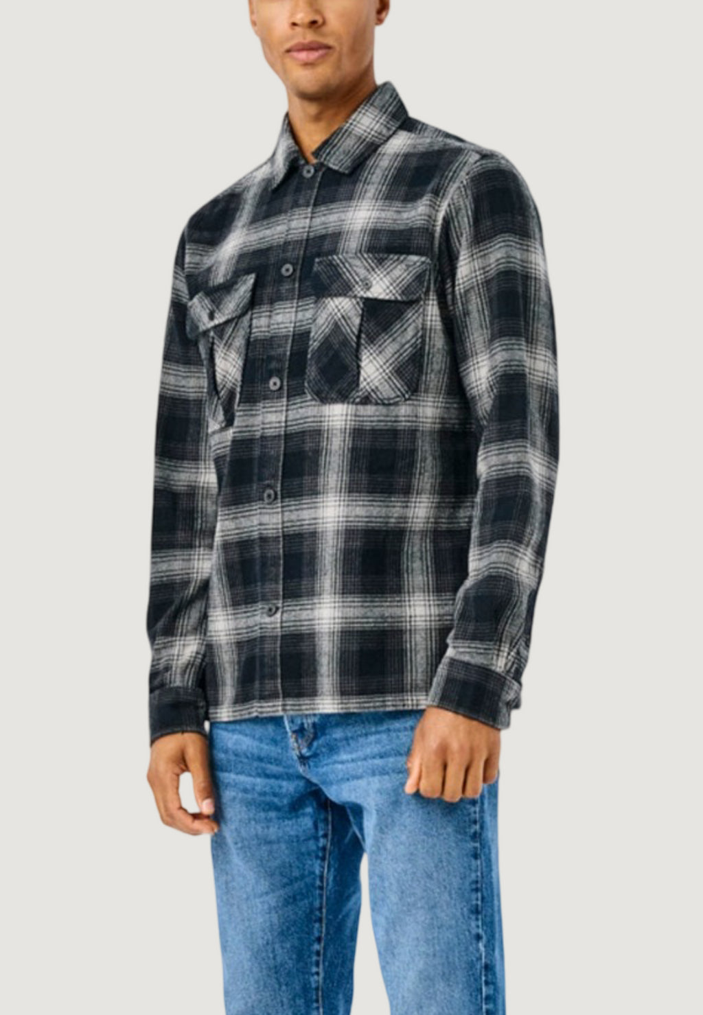 Long sleeve shirt Only & Sons ONSCEDRIC LIFE CHECK OVERSHIRT NOOS