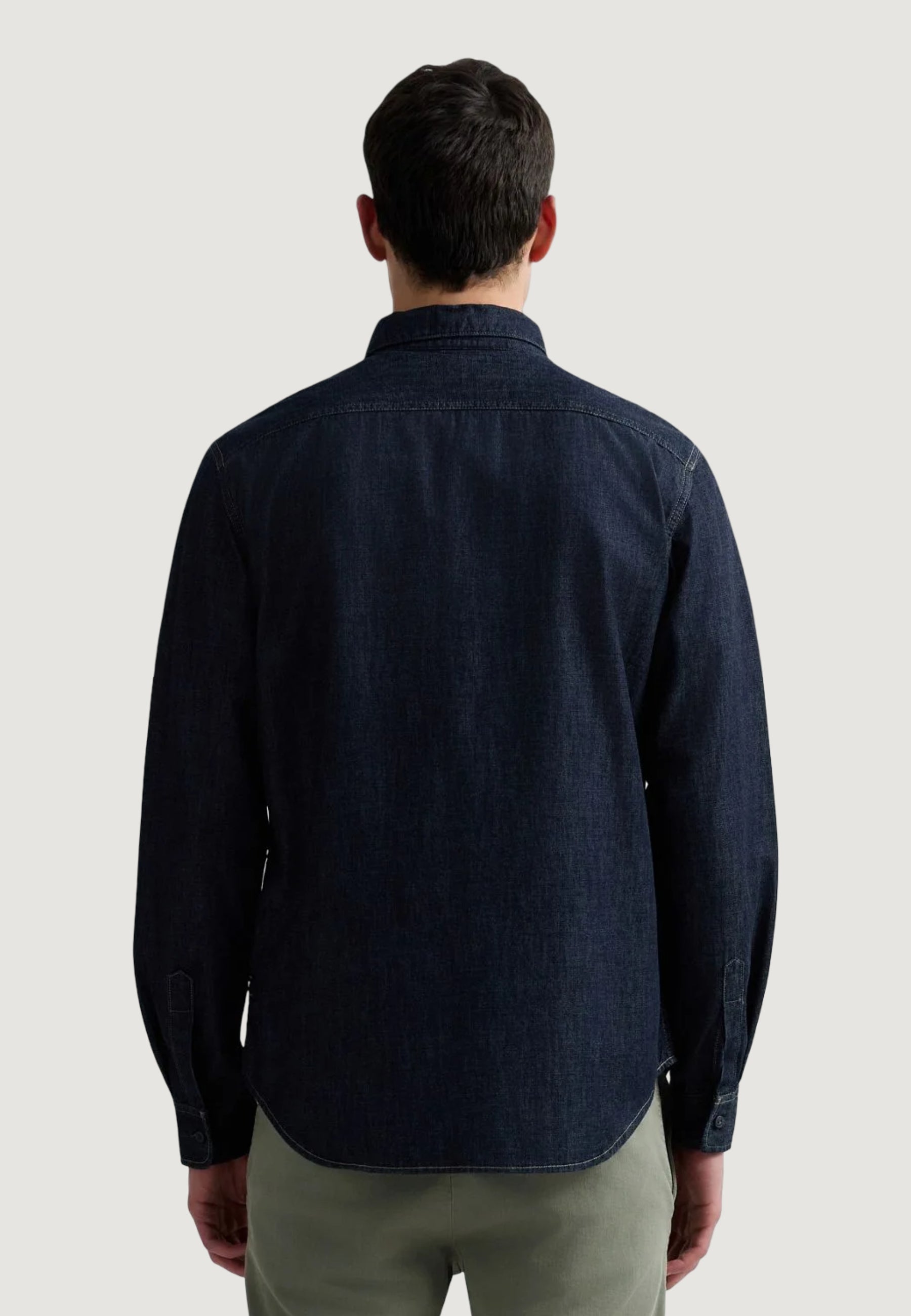 Long sleeve shirt Replay 6.5 OZ DEEP BLUE DENIM