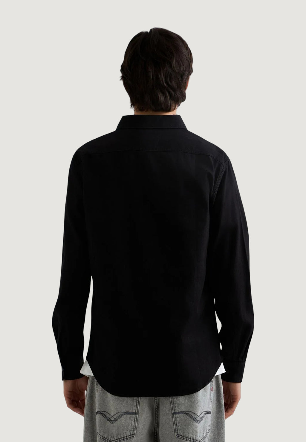 Long sleeve shirt Replay 6.5 OZ BLACK DENIM