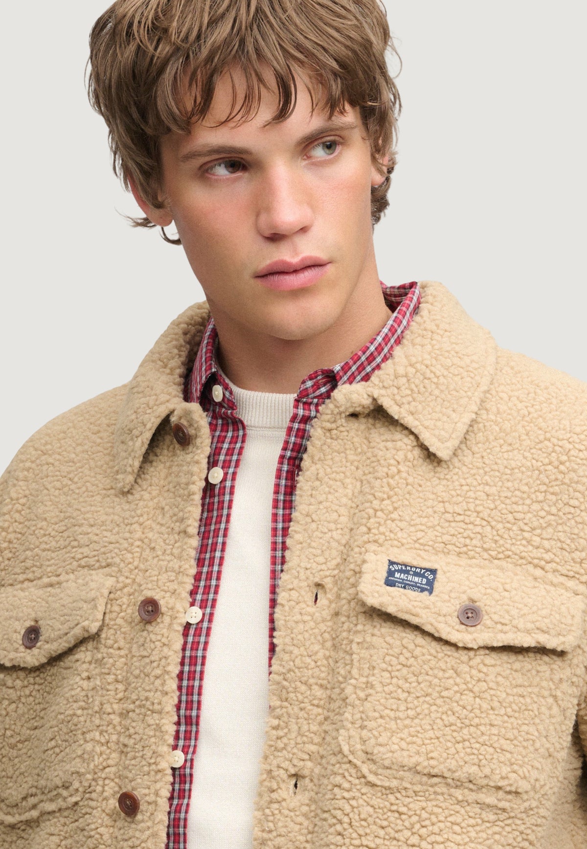 Camicia manica lunga Superdry Retro Fleece Overshirt