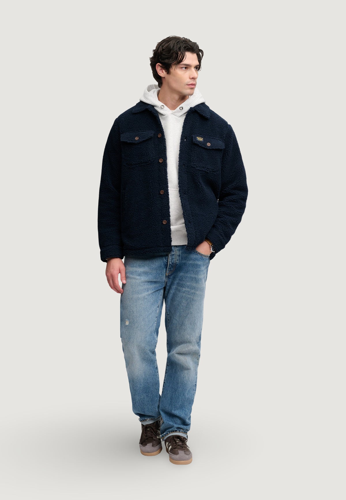 Camicia manica lunga Superdry Retro Fleece Overshirt
