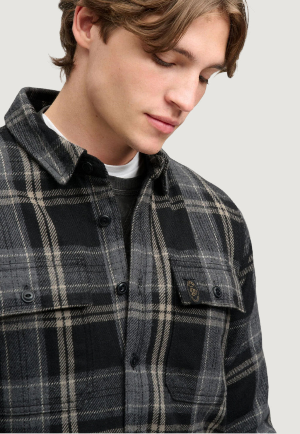 Long sleeve shirt Superdry BORG LINED MILLER OVERSHIRT