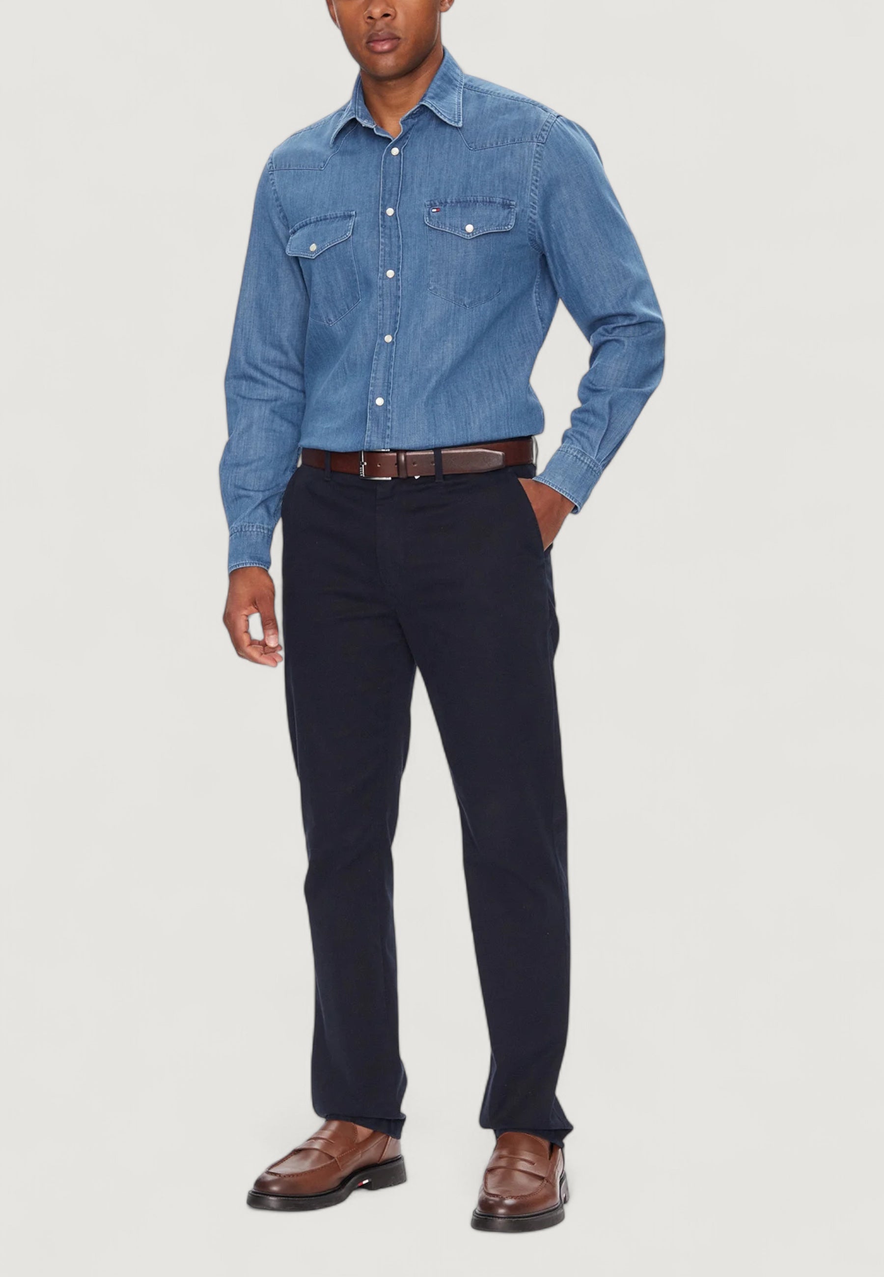 Camicia manica lunga Tommy Hilfiger LIGHTWEIGHT DENIM WE