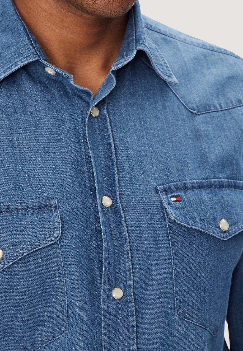 Camicia manica lunga Tommy Hilfiger LIGHTWEIGHT DENIM WE