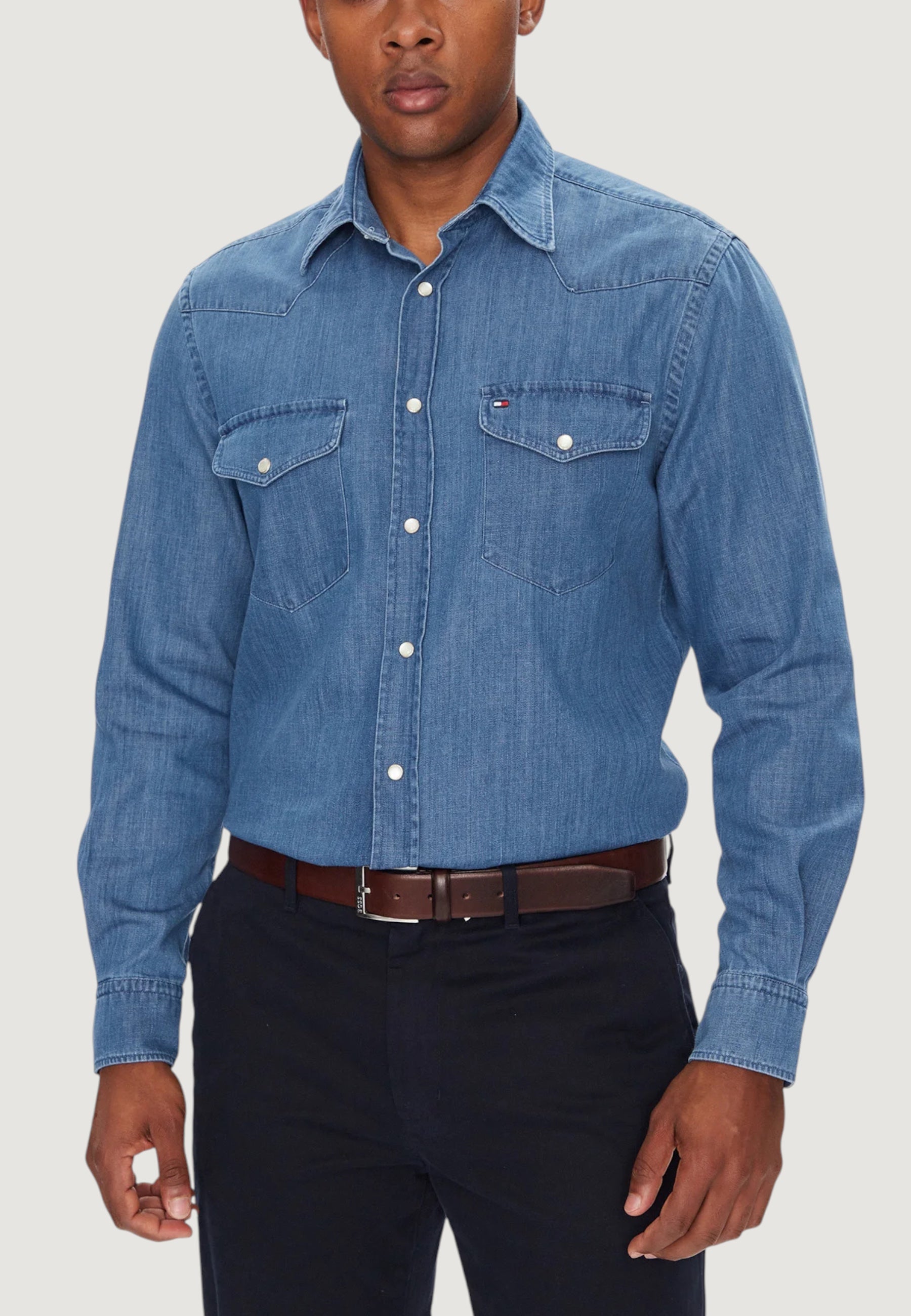 Camicia manica lunga Tommy Hilfiger LIGHTWEIGHT DENIM WE