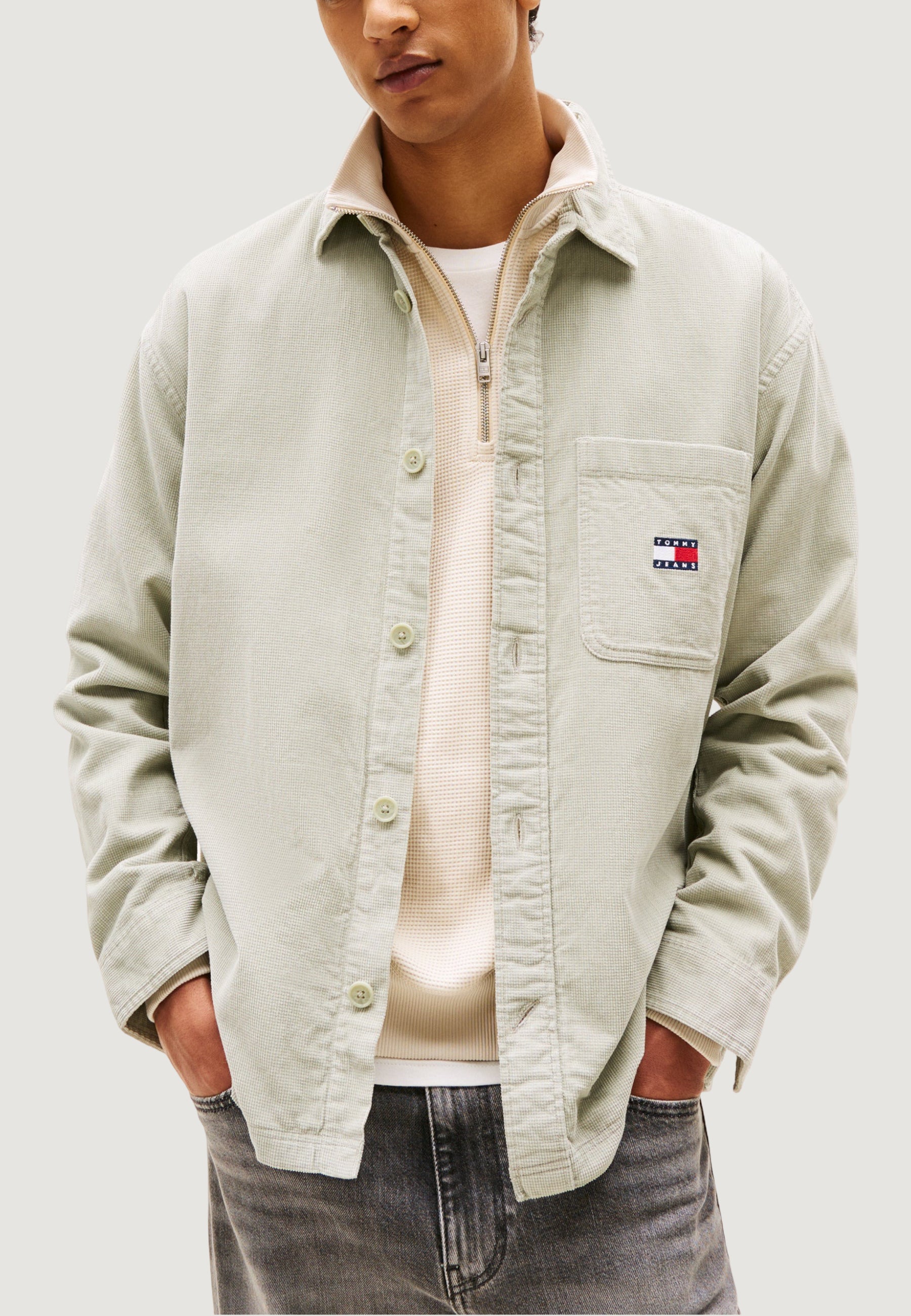 Long sleeve shirt Tommy Hilfiger Jeans TJM BRICK CORD OVERS