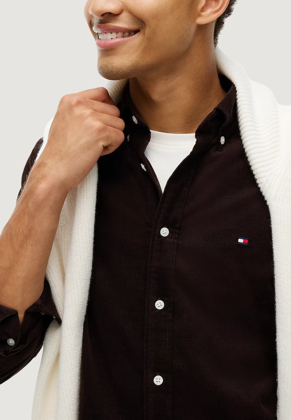Long sleeve shirt Tommy Hilfiger SOLID CORDUROY RF SH
