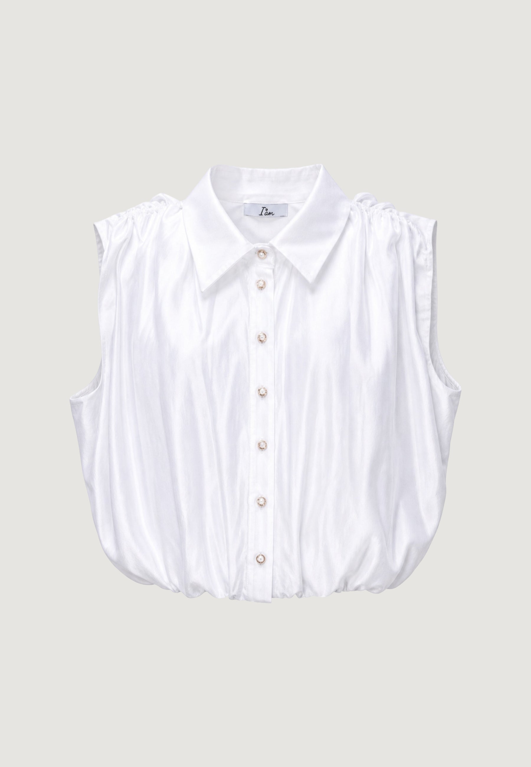 Camicia manica corta I am Blusa Tencel Smanicata