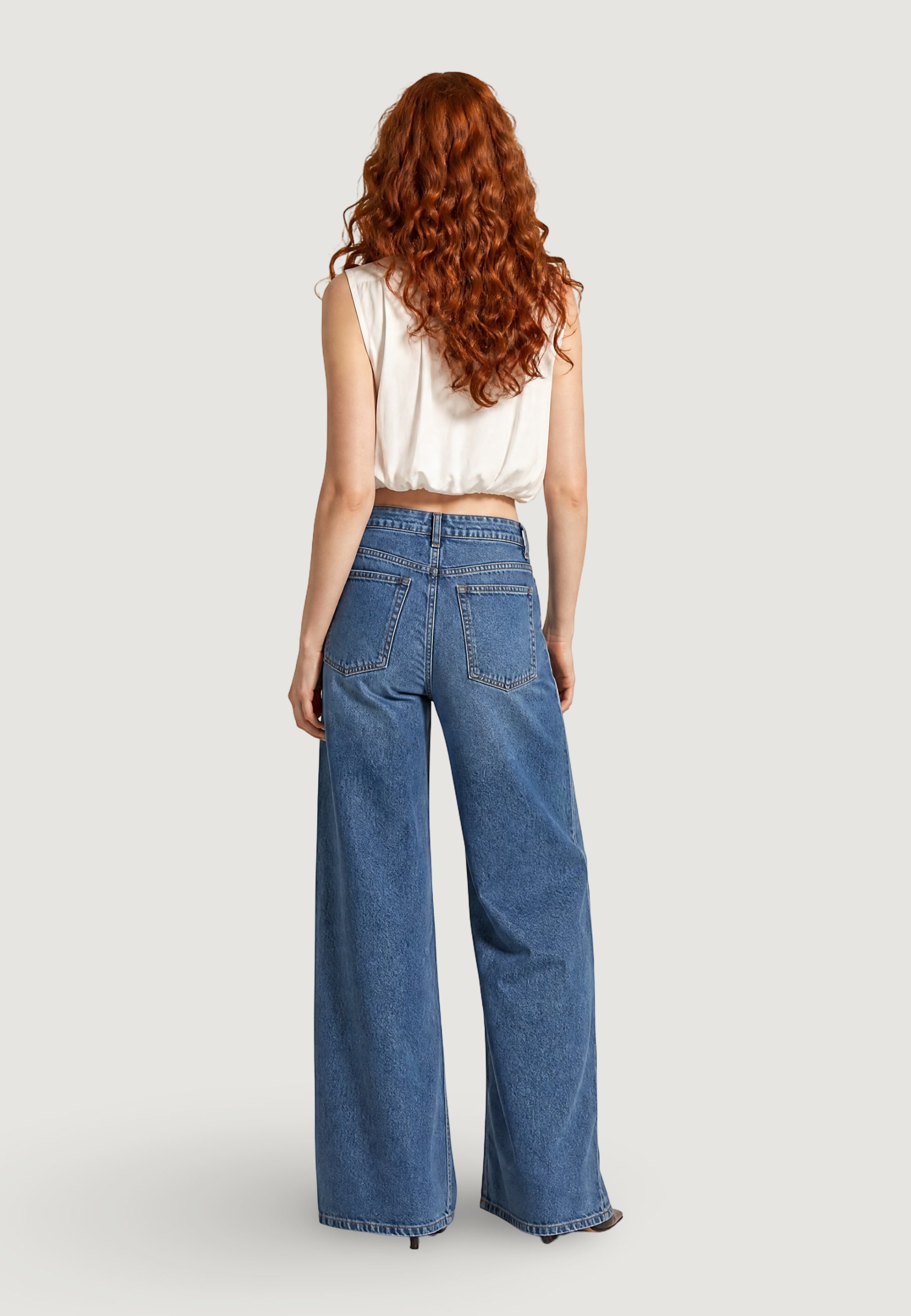 Camicia manica corta I am Blusa Tencel Smanicata