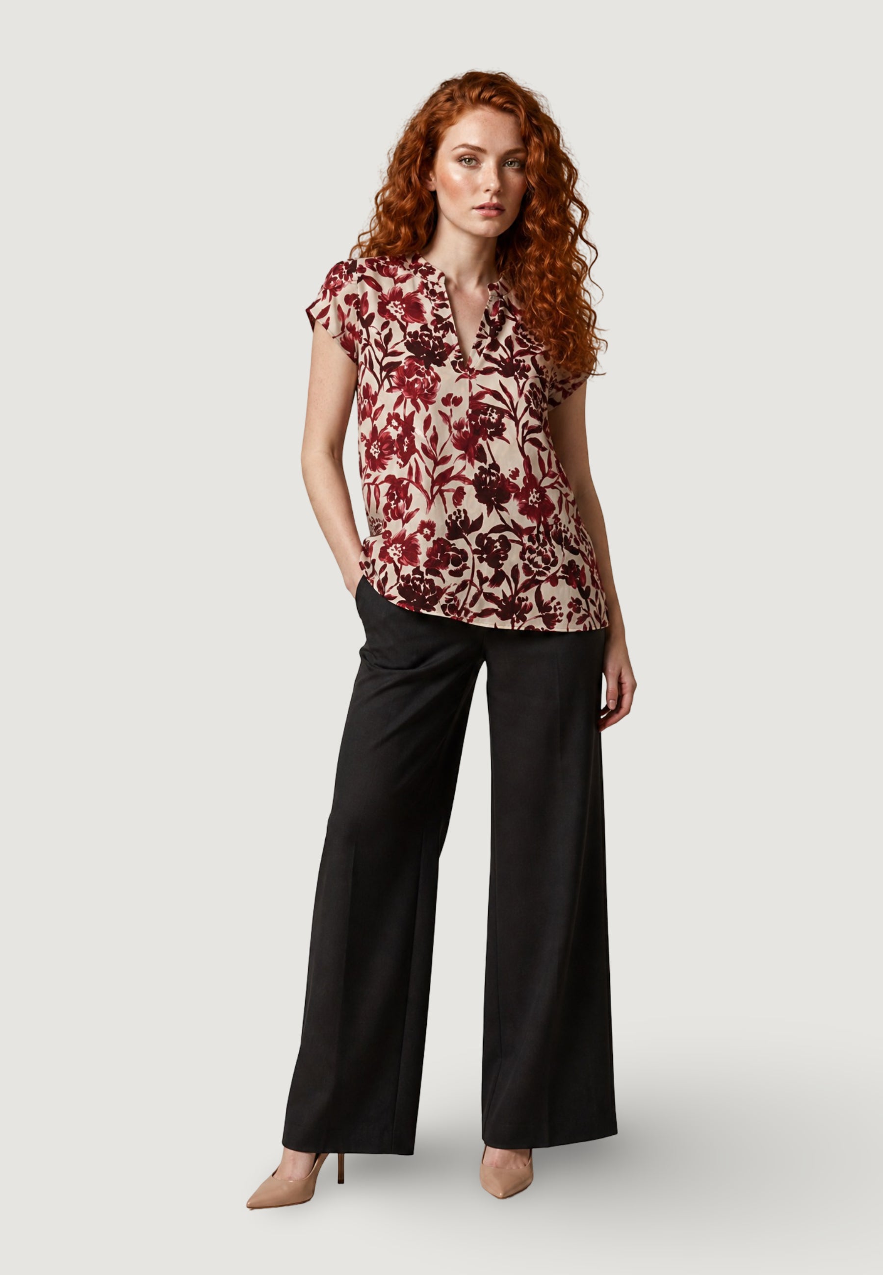 Camicia manica corta I am Blusa Viscosa Floreale