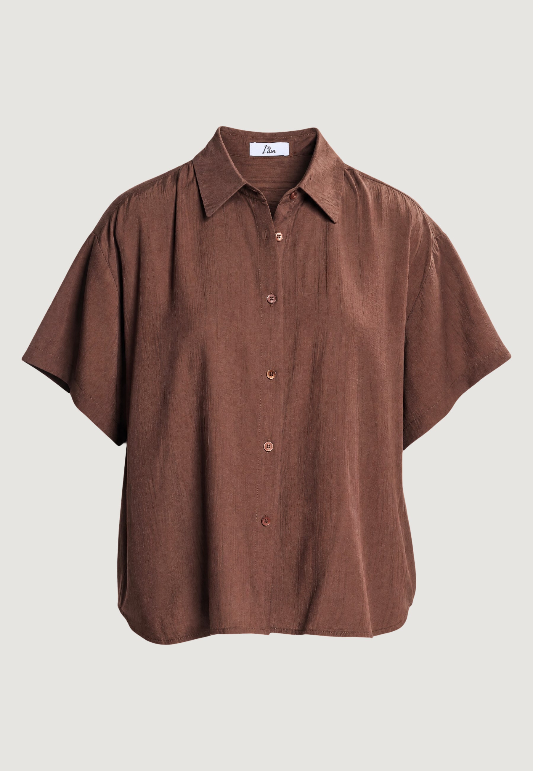 Short sleeves shirts I am CAMICIA CRINKLE CON MANICA CORTA E FONDO STONDATO