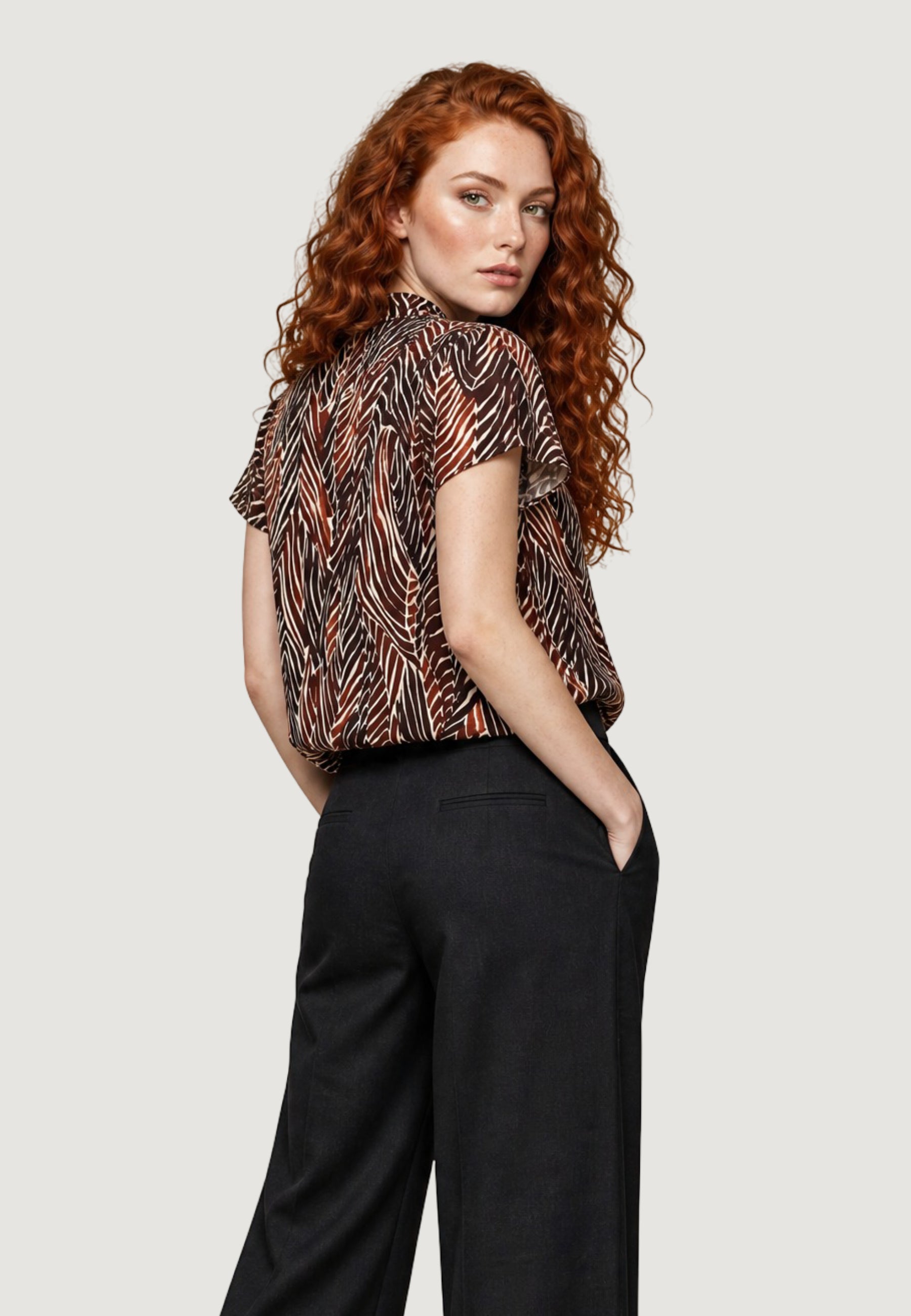 Camicia manica corta I am Blusa Viscosa Floreale