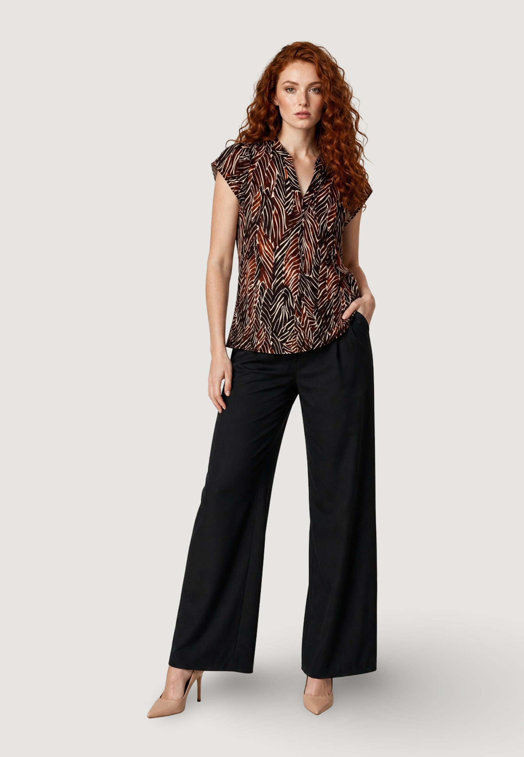 Camicia manica corta I am Blusa Viscosa Floreale