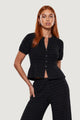 Camicia manica corta I am Cardigan Viscosa Ricamato pointelle