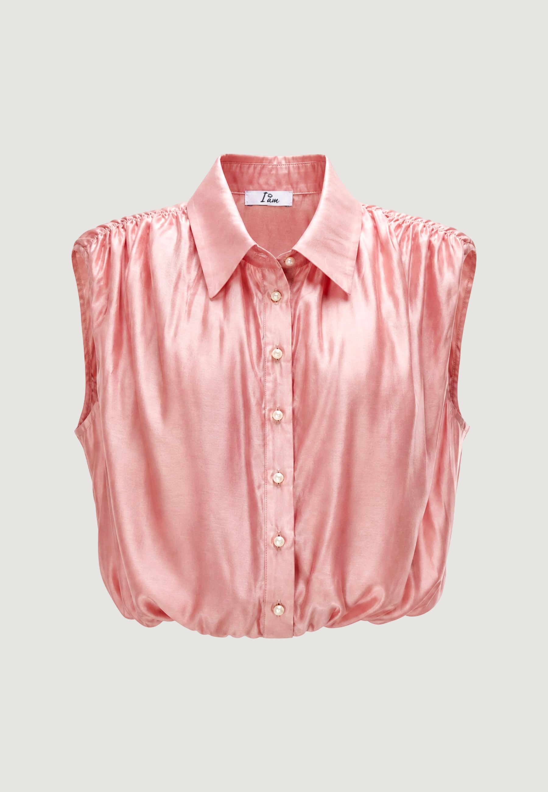 Camicia manica corta I am Blusa Tencel Smanicata