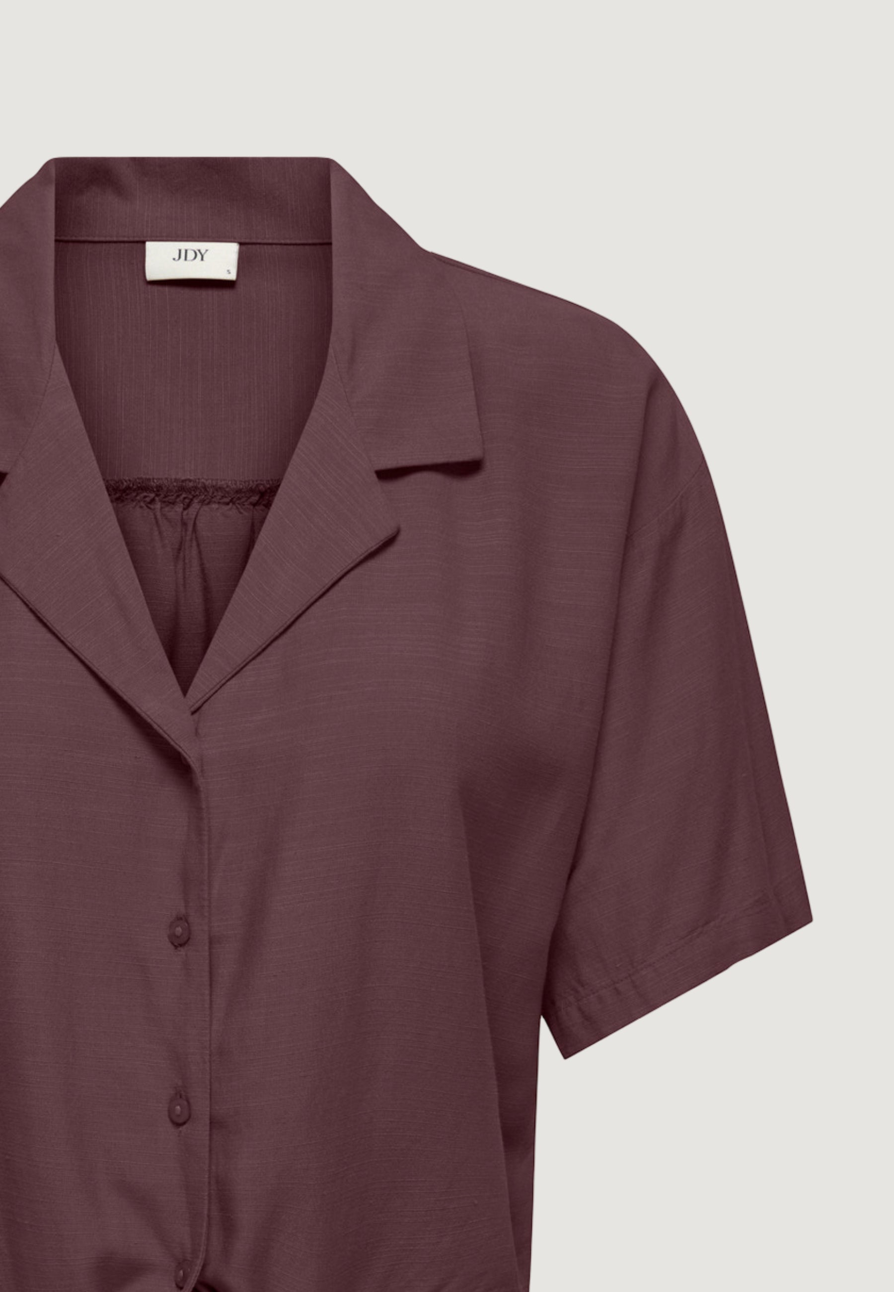 Short sleeves shirts Jacqueline de Yong Jdycaya Linen S/S Knot Shirt Wvn Dia