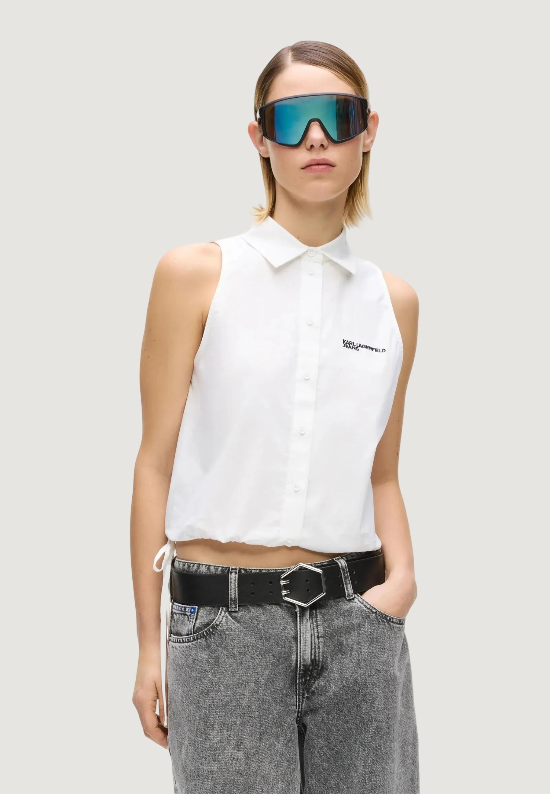 Camicia manica corta Karl Lagerfeld Jeans KLJ Sleeveless Blouse
