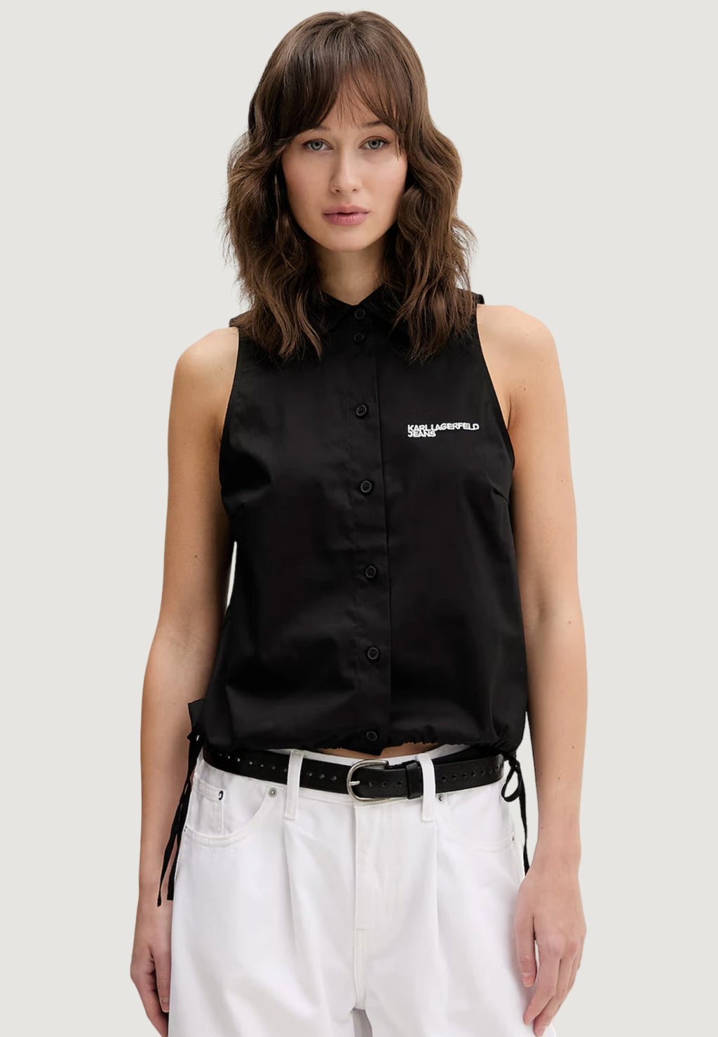 Short sleeves shirts Karl Lagerfeld Jeans KLJ Sleeveless Blouse