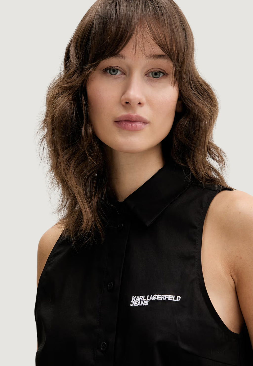 Short sleeves shirts Karl Lagerfeld Jeans KLJ Sleeveless Blouse